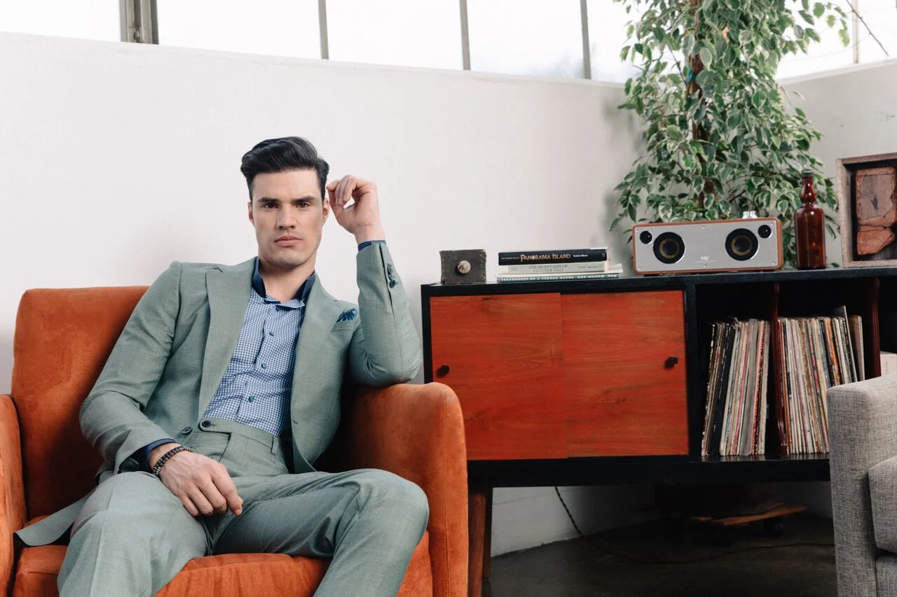Model - Gil Soares (LA Models) Made to Measure Suit and Shirt. Klein Epstein & Parker - San Francisco