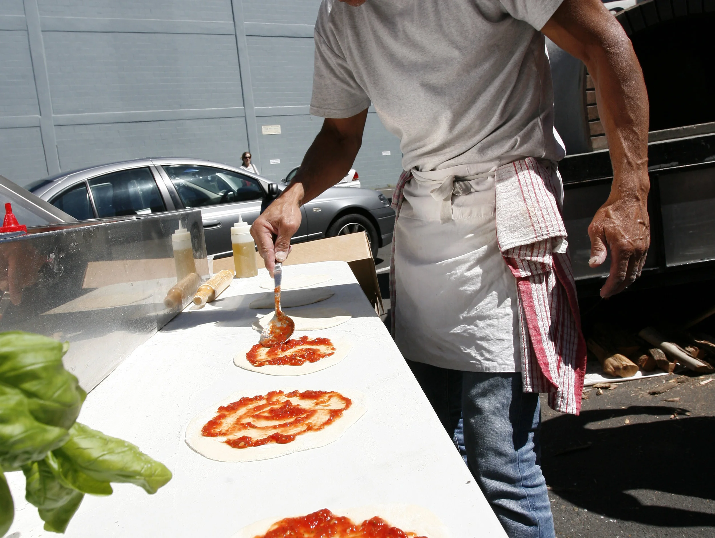 Fired pizza company on location