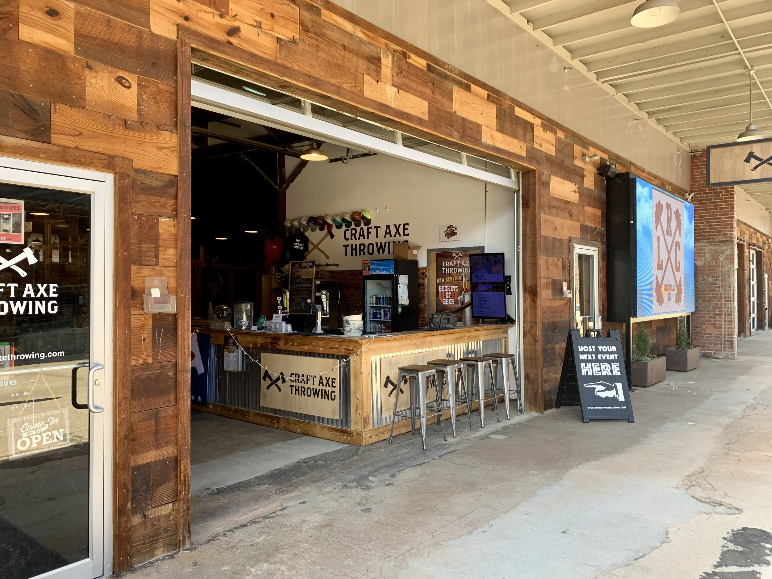 Craft Axe Throwing at Hampton Station in Greenville, SC