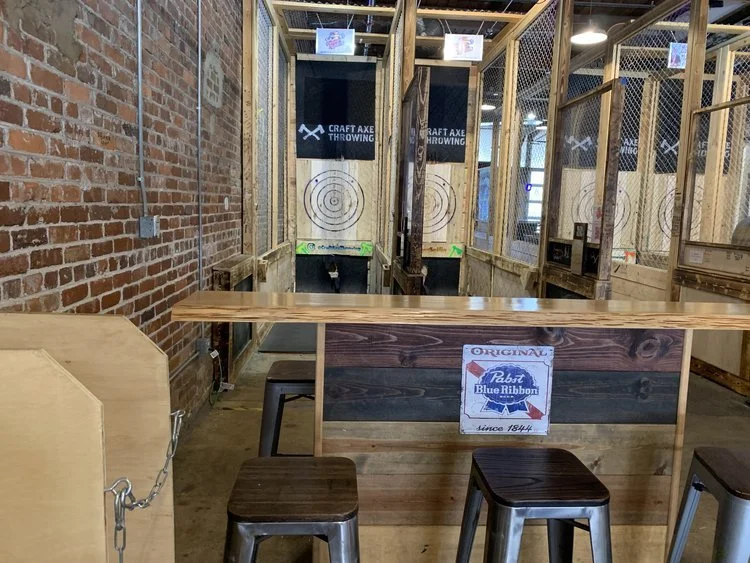 Craft Axe Throwing at Hampton Station in Greenville, SC