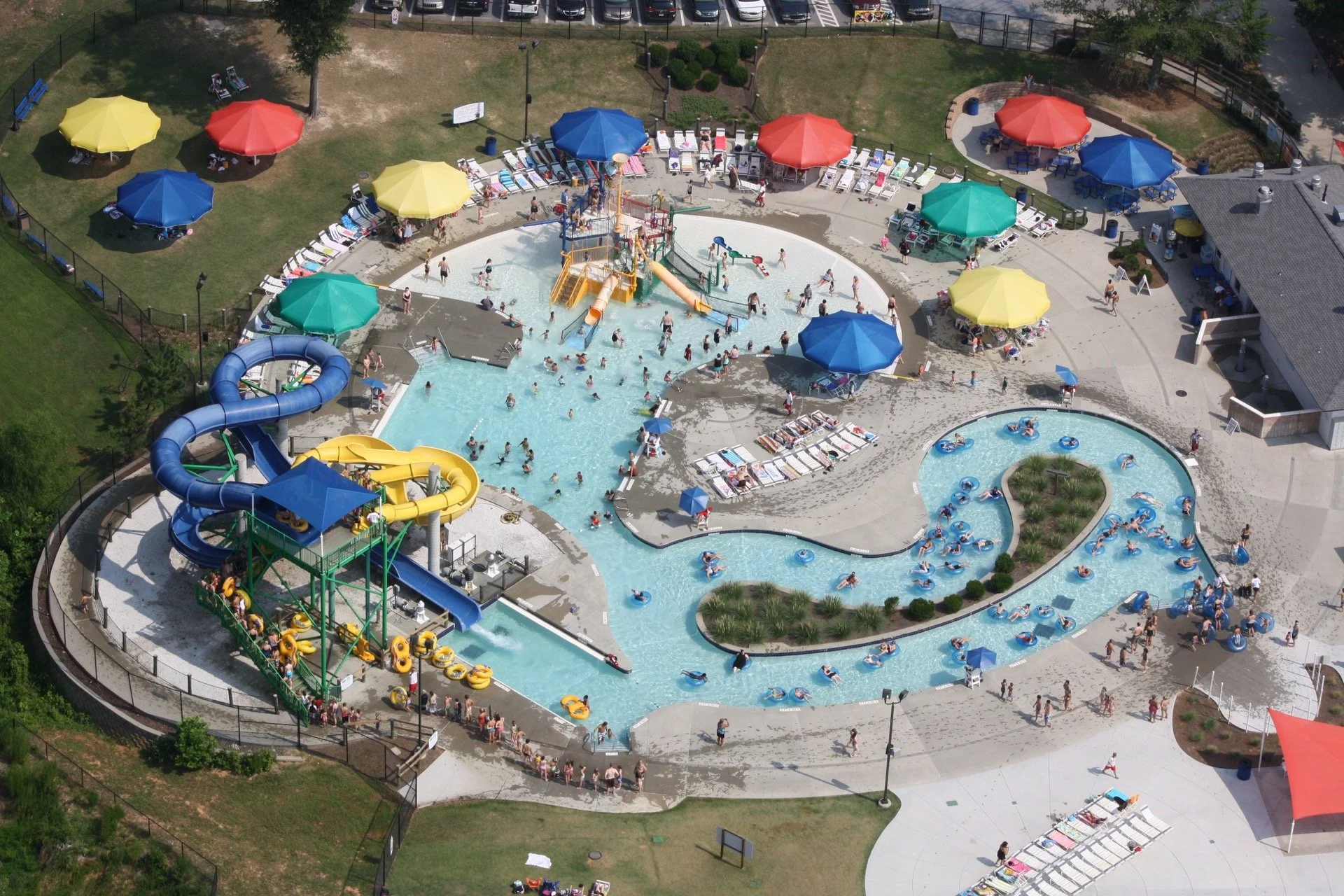 Discovery Island Waterpark in Simpsonville, SC (Photo thanks to Greenville County Rec’s Discovery Island Waterpark page)