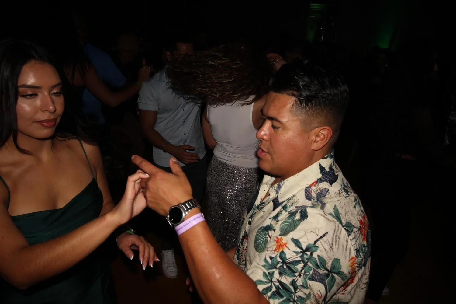 Bachata partners dancing