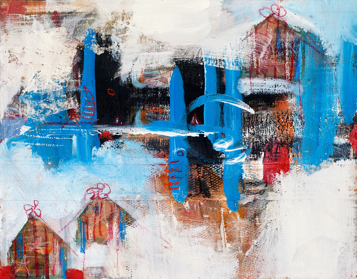  Untitled mixed media on canvas 14 x 18, 2014 