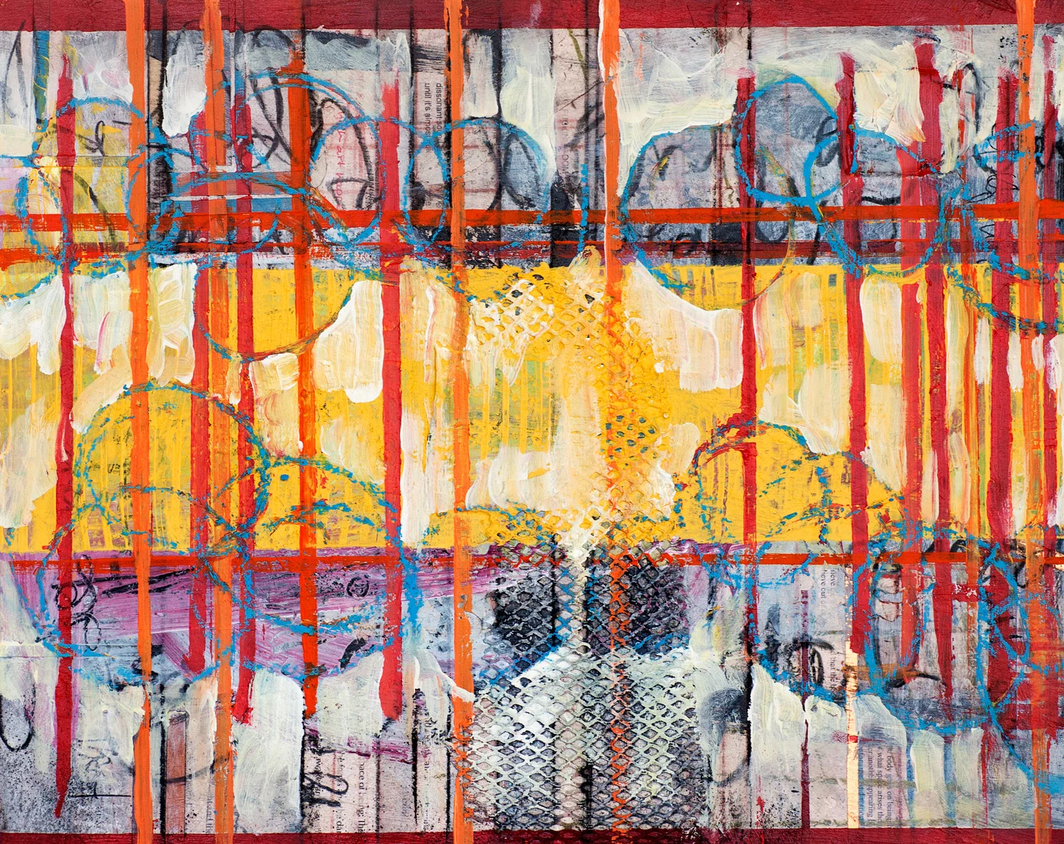  Untitled mixed media on wood panel 16 x 20, 2015 