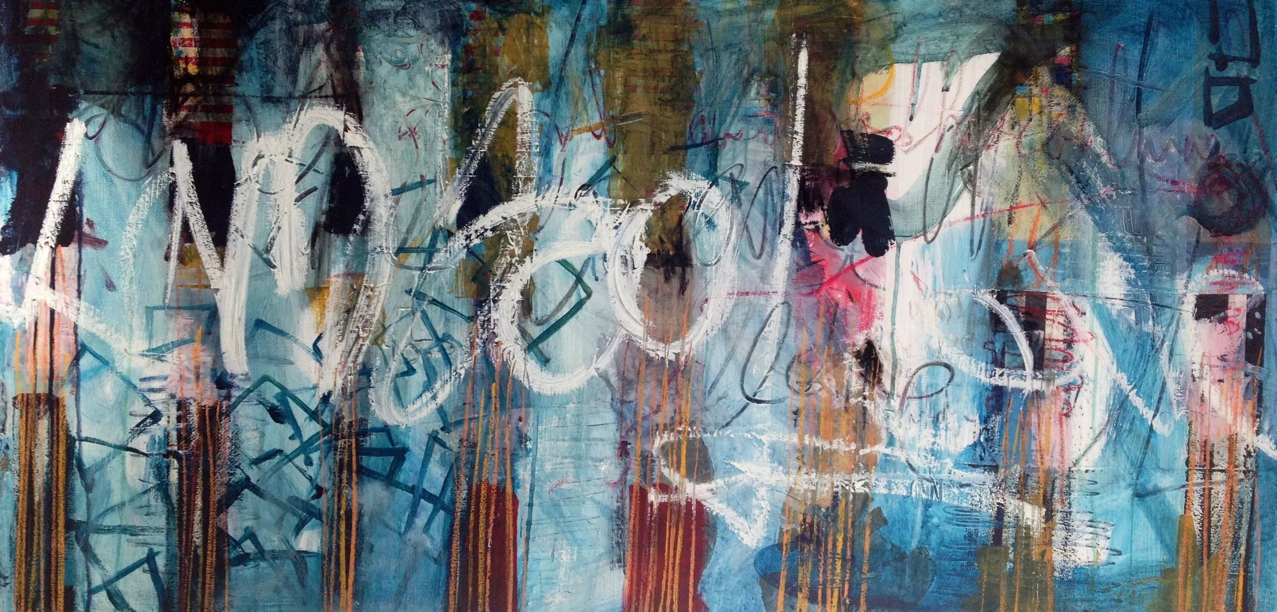  Untitled mixed media on canvas 44 x 32, 2015 