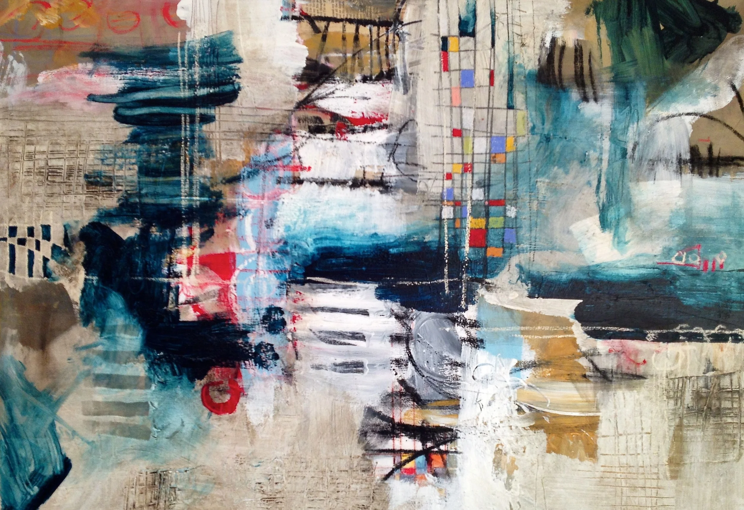  Untitled 1013, 12x24, mixed media on canvas, 2013  
