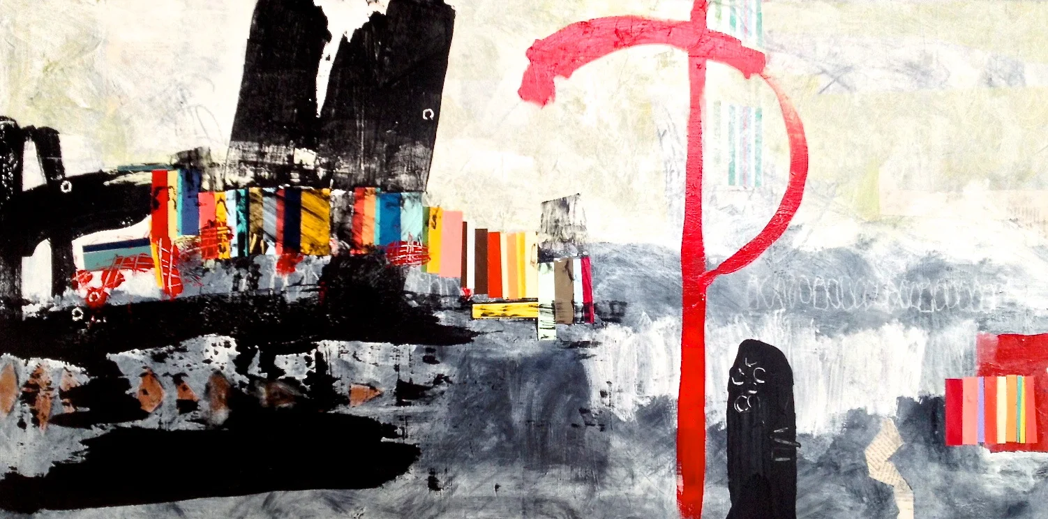  Paul of the Waters, 24x48, mixed media on wood, 2013  