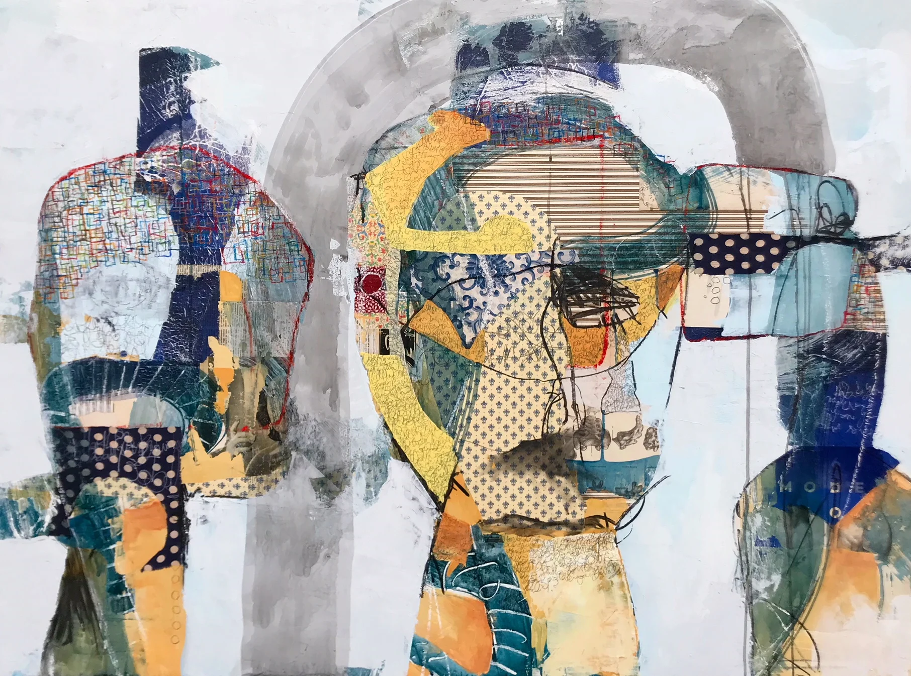  Formulation of Perception | 48in x 36in, mixed media on wood panel, 2018 