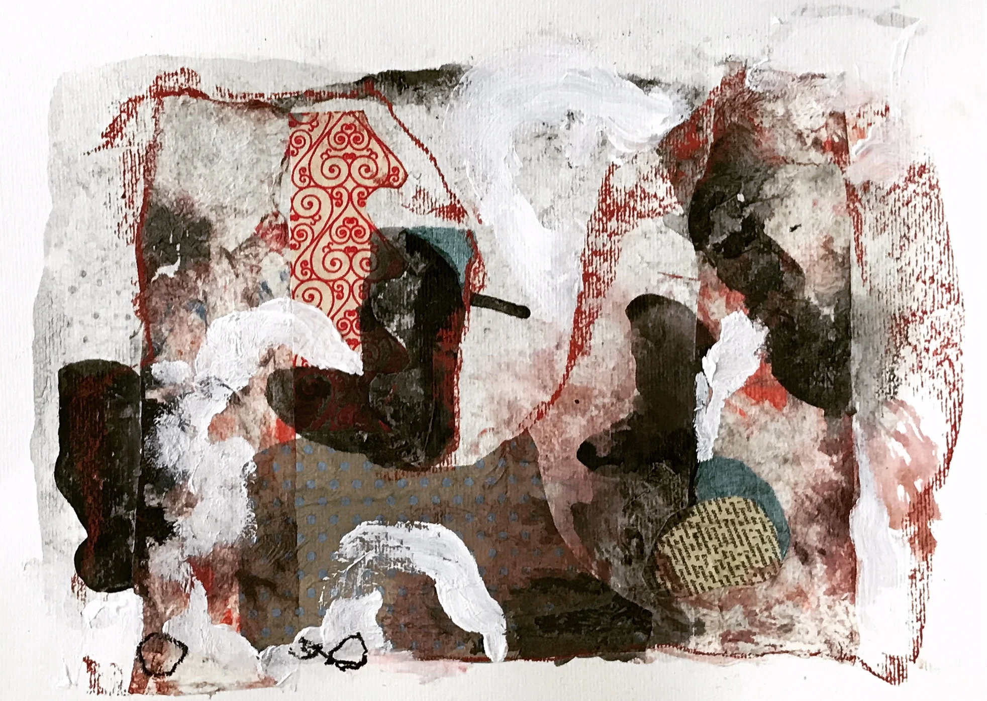  Napoli Abstract 81918a | 40 x 30cm, mixed media on paper, 2018 