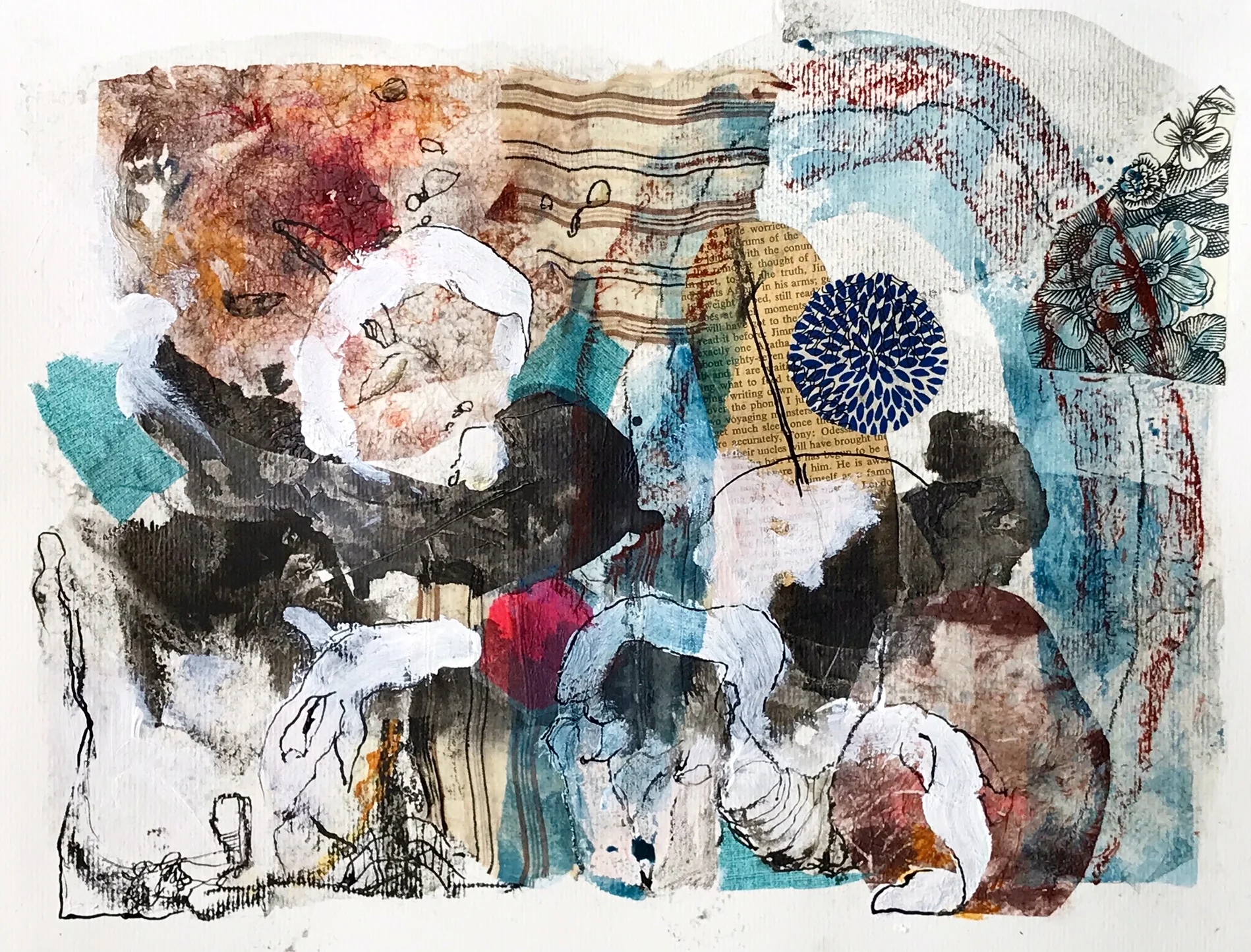  Napoli Abstract 81918b | 40 x 30cm, mixed media on paper, 2018 