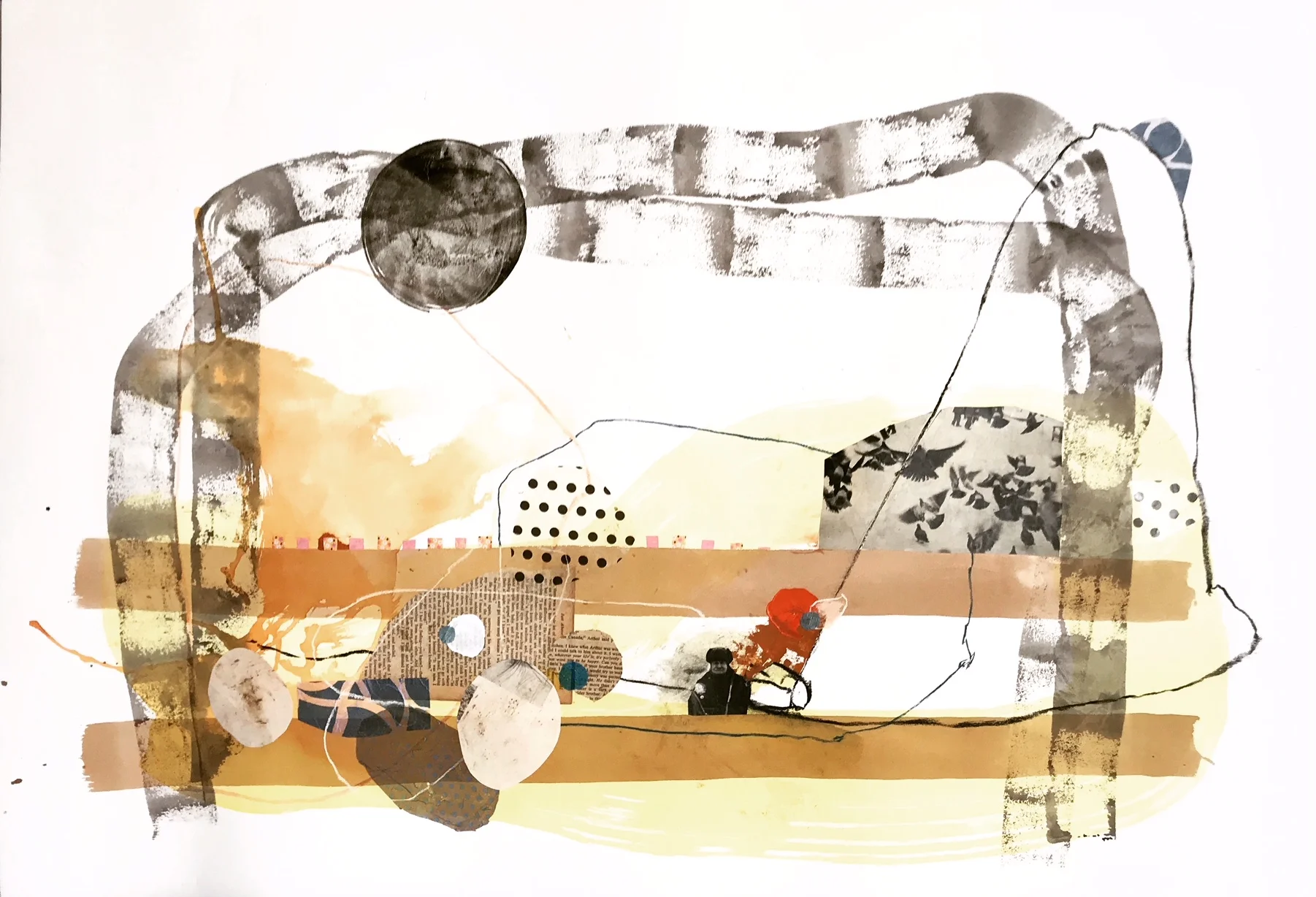  Napoli Abstract 80918a | 100 x 70cm, mixed media on paper, 2018 