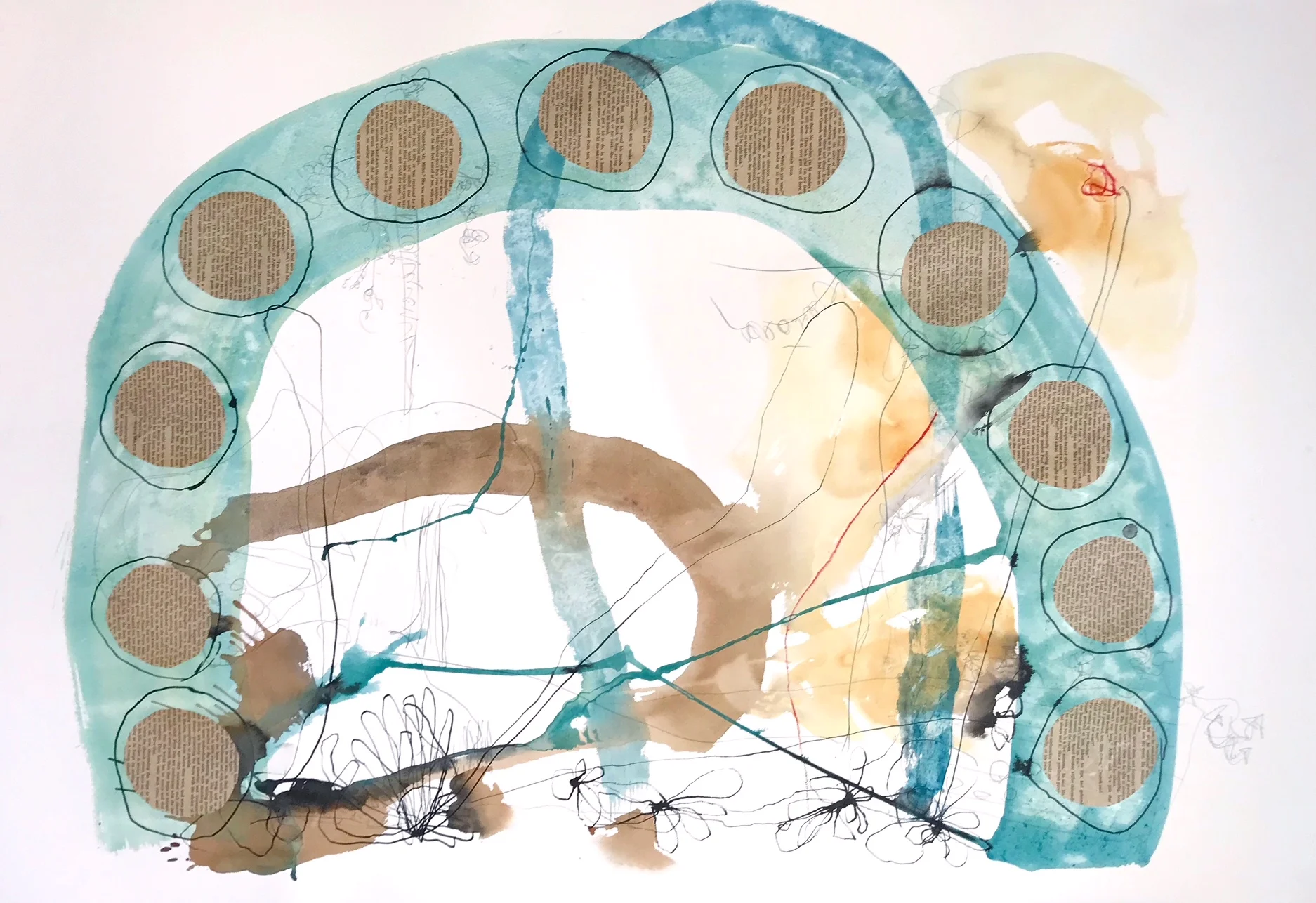  Napoli Abstract 80918b | 100 x 70cm, mixed media on paper, 2018 