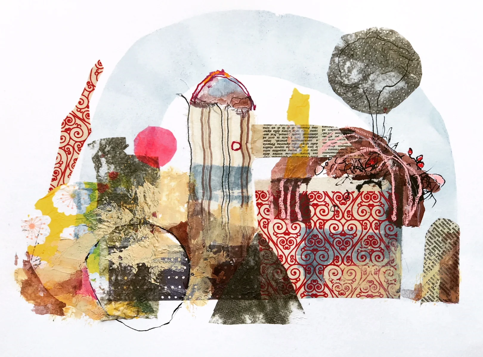  Napoli Abstract 81018b | 40 x 30cm, mixed media on paper, 2018 