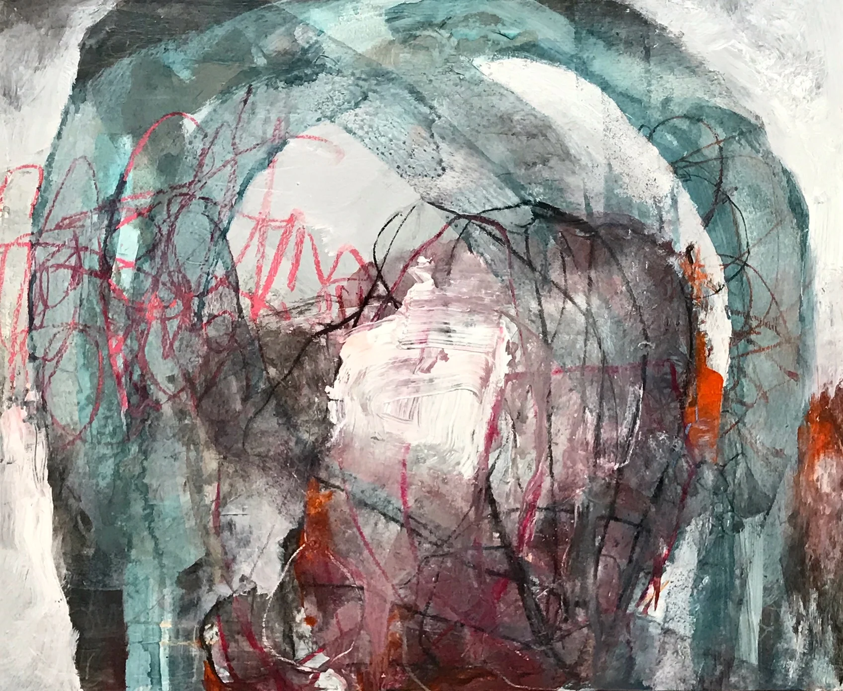  Napoli Abstract 81918 | 60 x 50cm, mixed media on canvas, 2018 