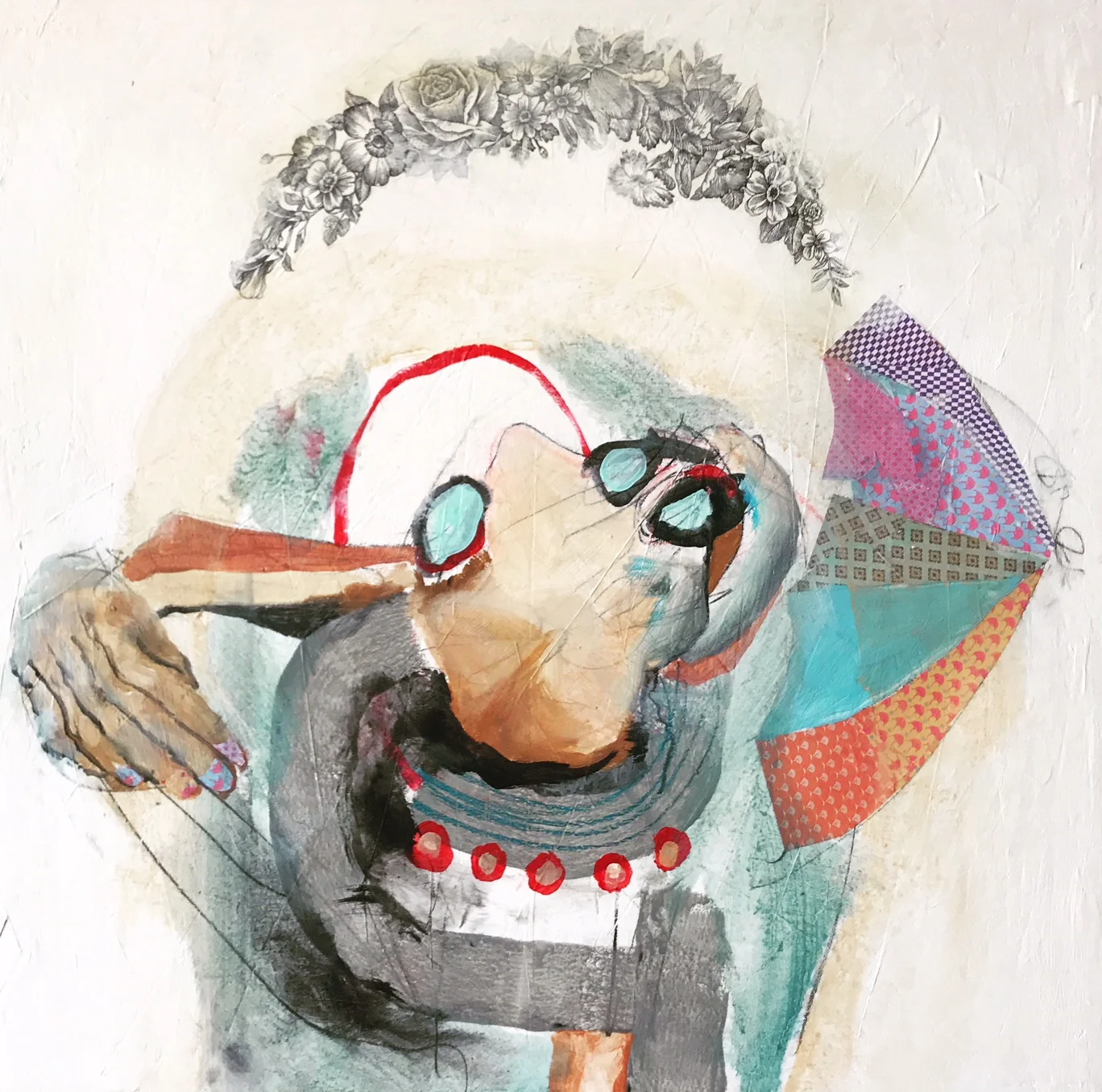  The Peculiarity of Characters .03 | 70 x 70cm, mixed media on canvas, 2018 