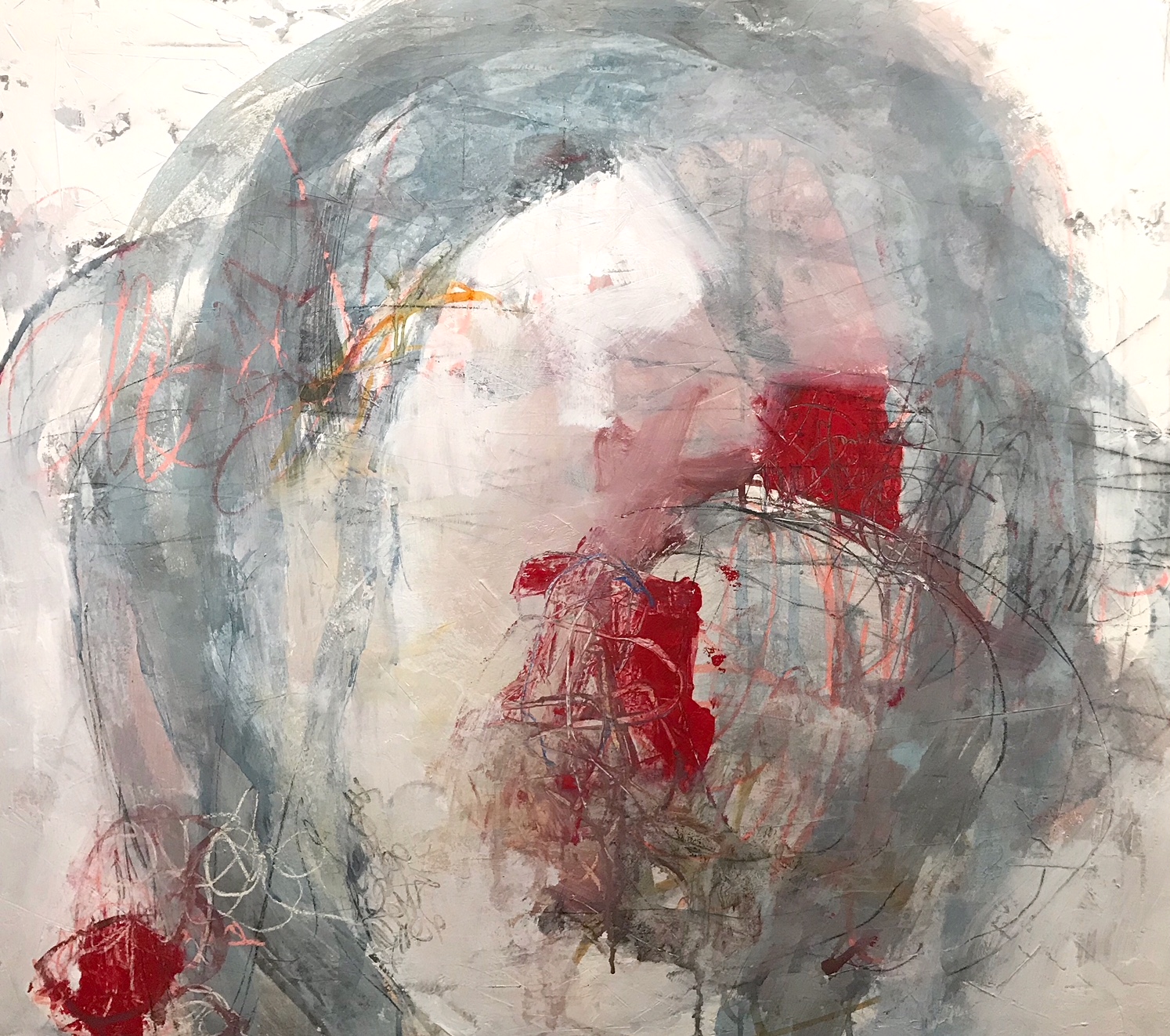  Napoli Abstract 81818 | 90 x 80cm, mixed media on canvas, 2018 