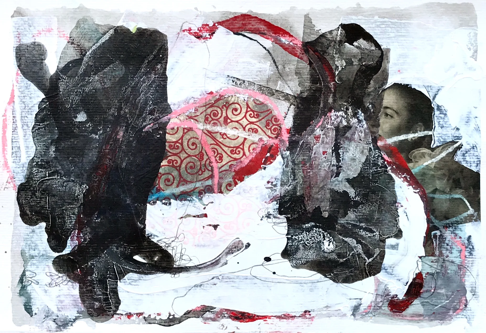  Napoli Abstract 9618 | 20 x 29cm, mixed media on paper, 2018 