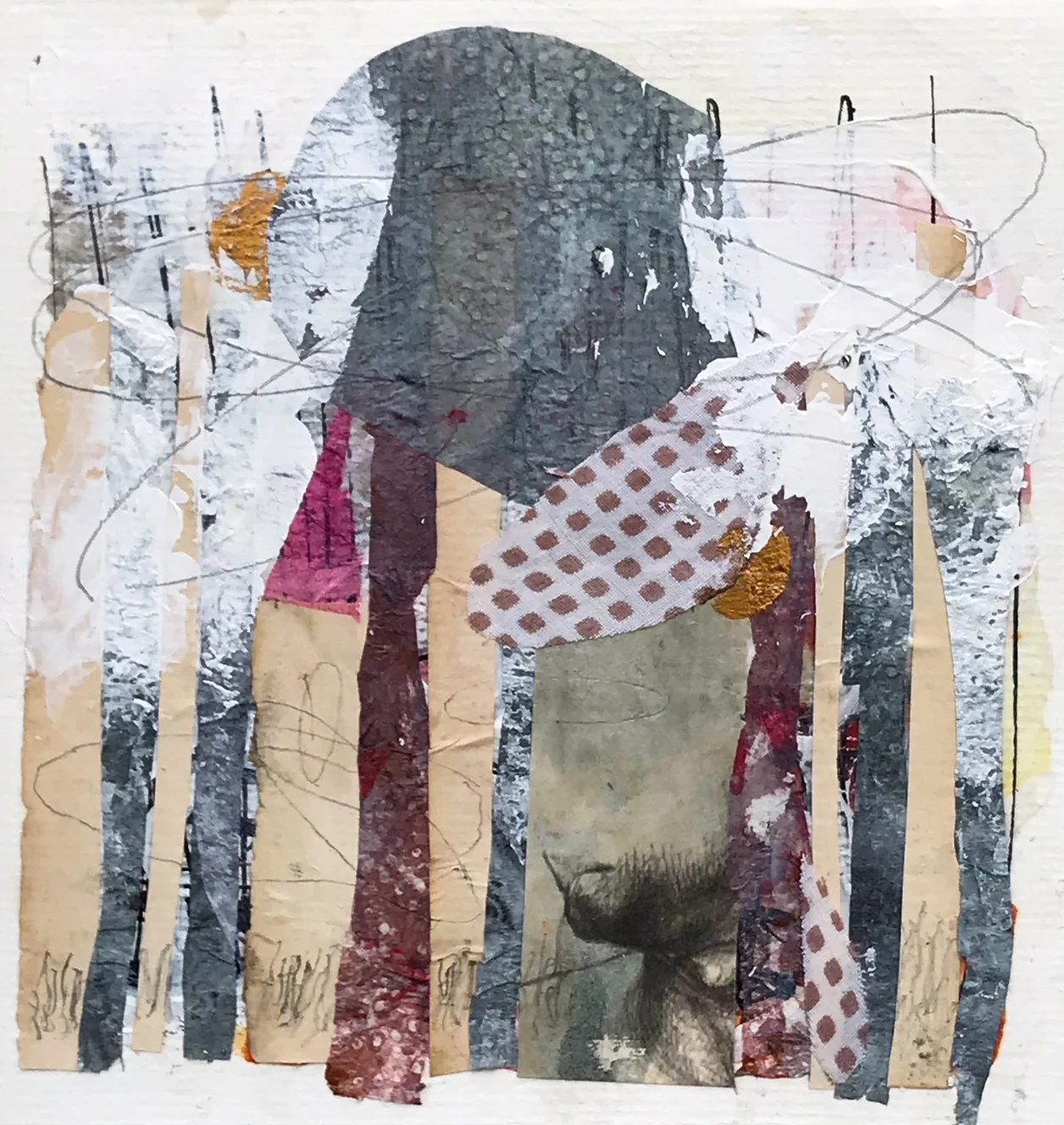  Napoli Abstract 82818 | 13 x 13cm, mixed media on paper, 2018 