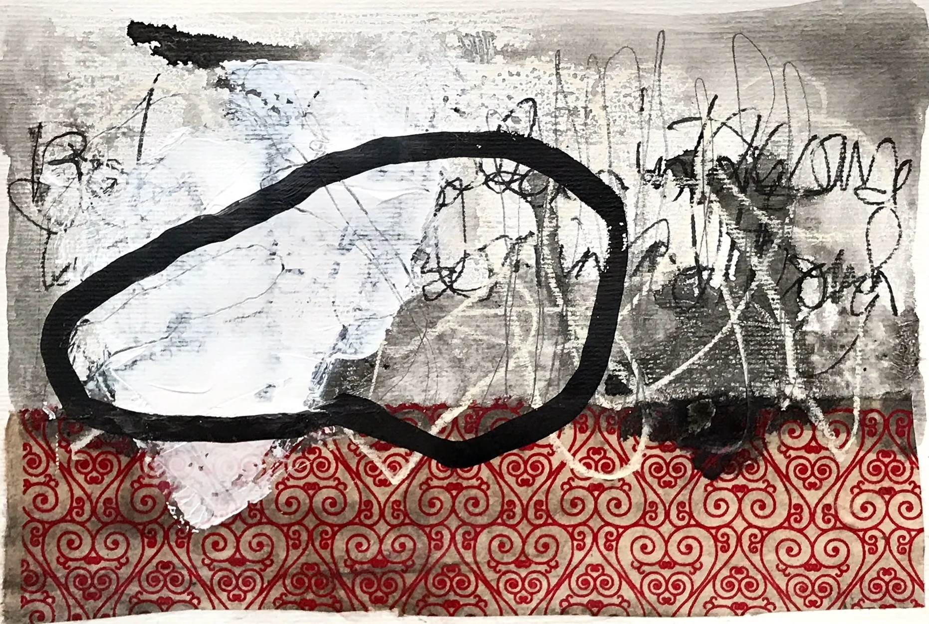  One cell started this whole... | 29 x 19cm, mixed media on paper, 2018 