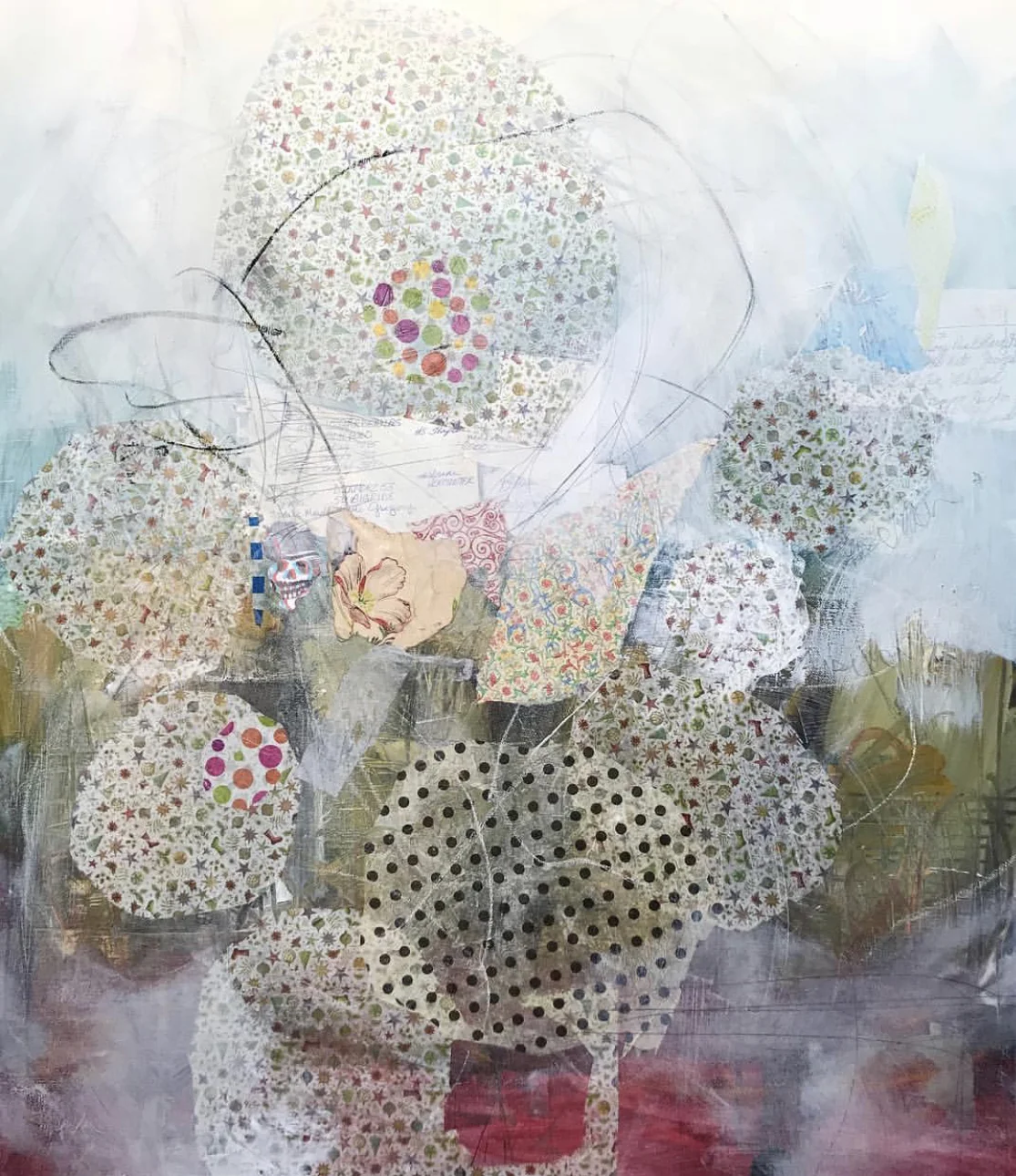The Movement of Meaning | 70 x 80cm, mixed media on canvas, 2018