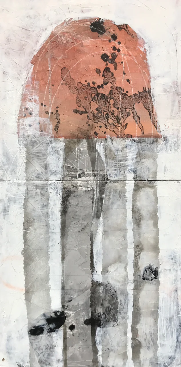  Listening 7 | 50 x 100cm, mixed-media on canvas, 2019 