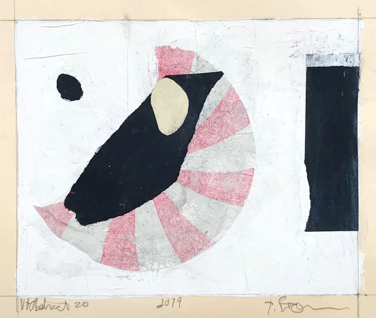 Abstract 20 | 24 x 19cm,mixed media/collage on paper, 2019