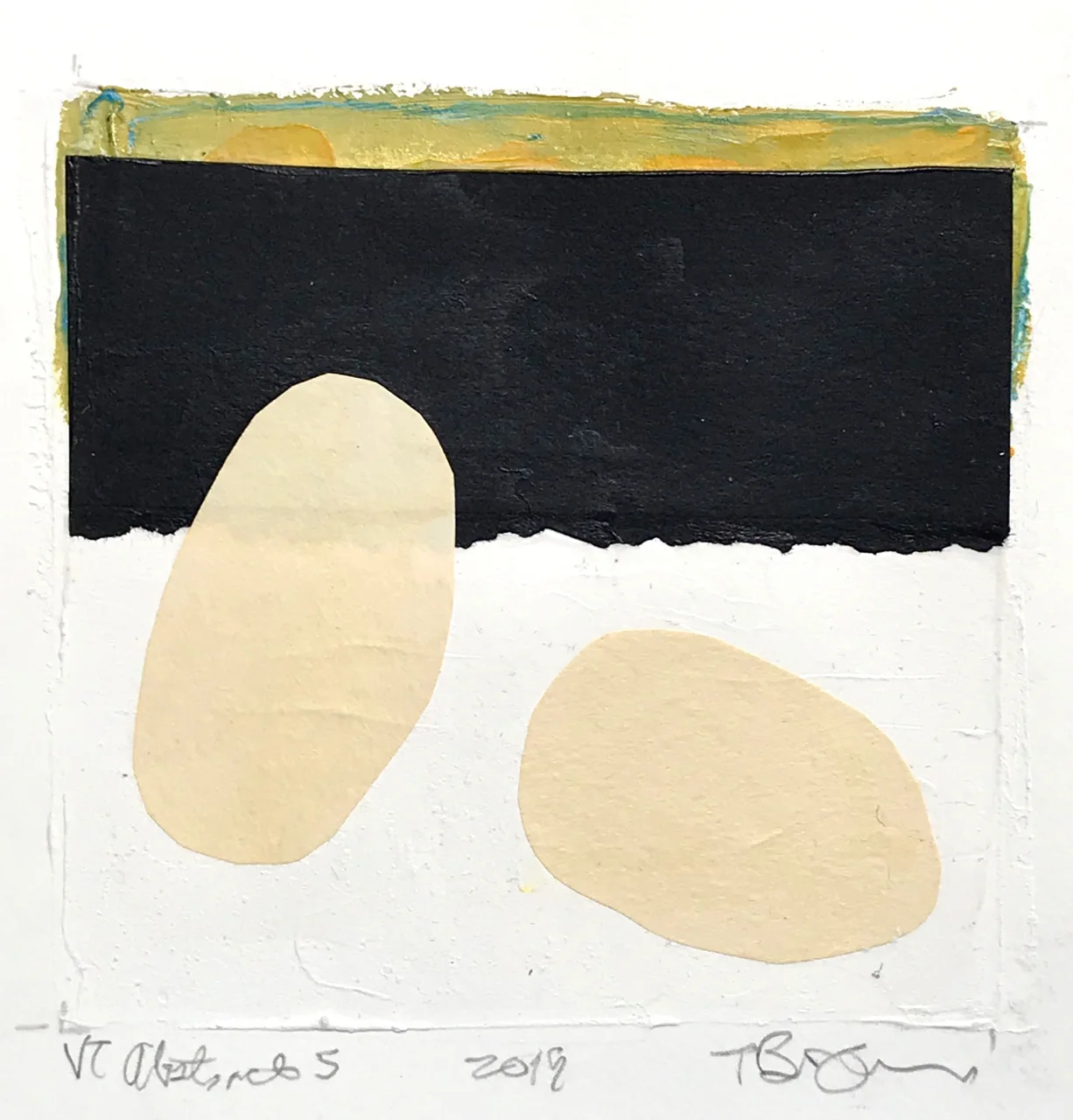 TTB_20: VT Abstract 5 | 13 x 13cm, mixed media/collage on paper, 2019
