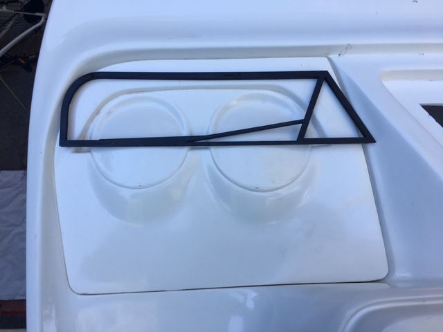 Laser-cut plywood bezel outline