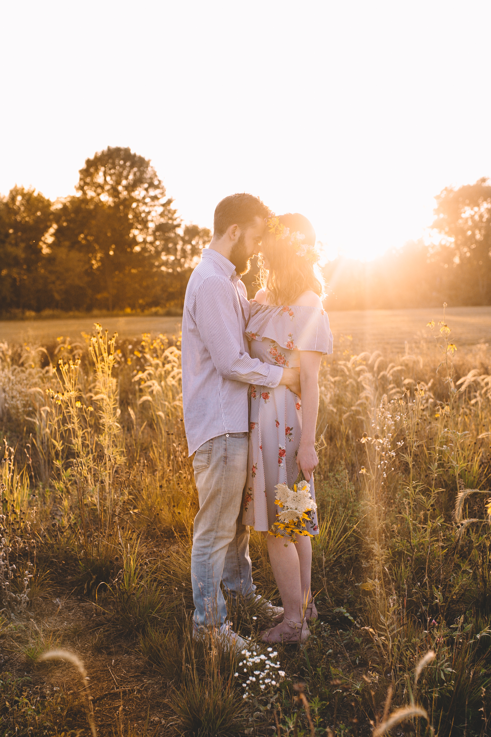 Golden Wildflower Field Engagement Photos Indianapolis, IN Again We Say Rejoice Photography  (3 of 83).jpg