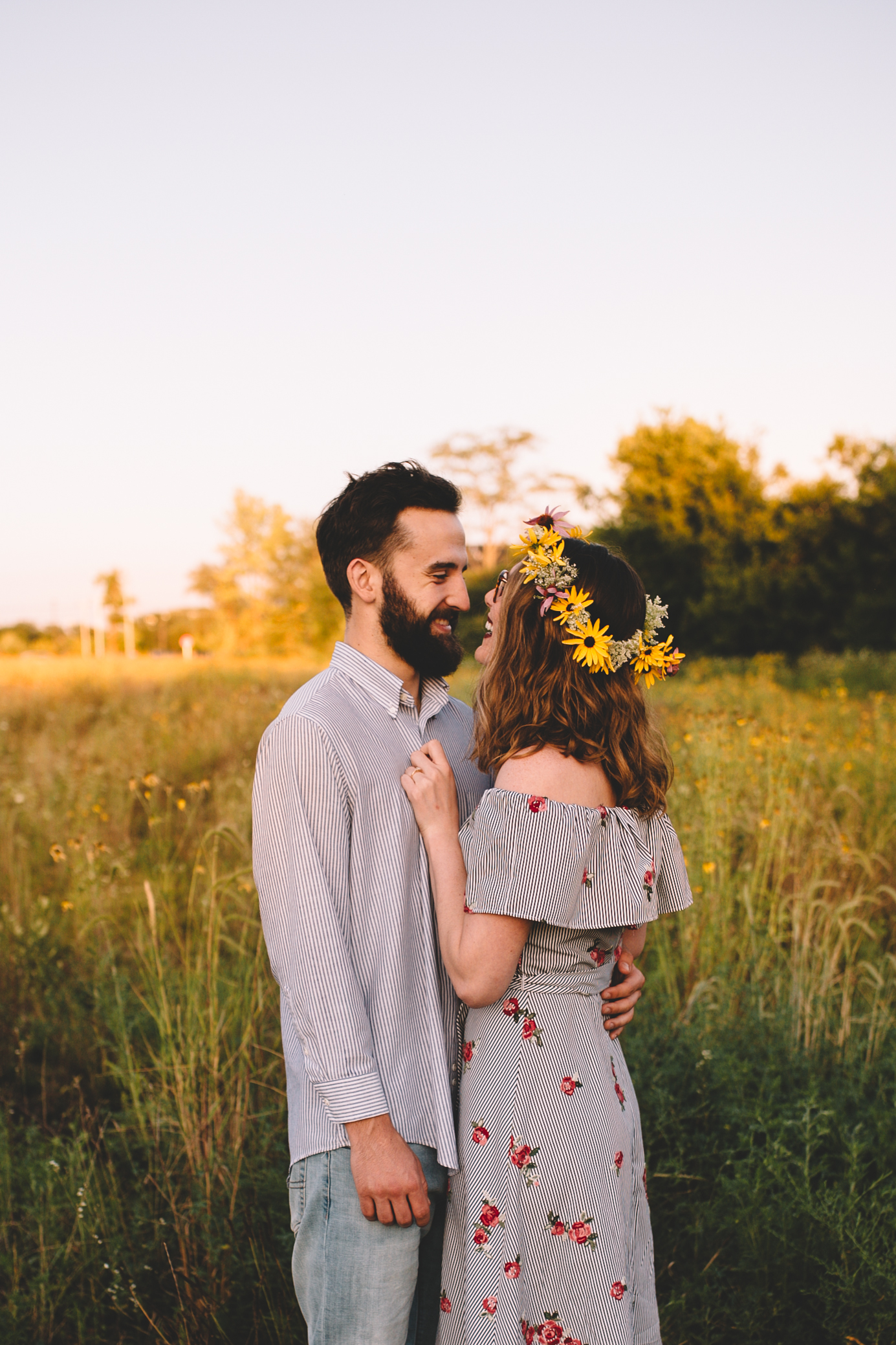 Golden Wildflower Field Engagement Photos Indianapolis, IN Again We Say Rejoice Photography  (8 of 83).jpg