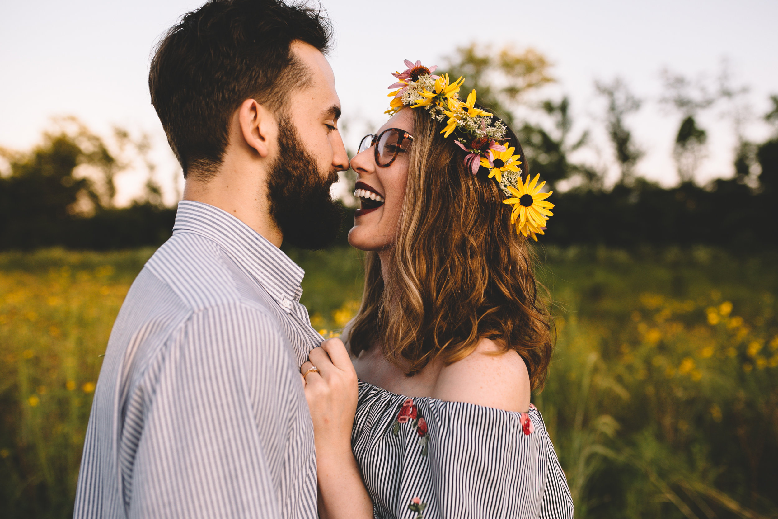 Golden Wildflower Field Engagement Photos Indianapolis, IN Again We Say Rejoice Photography  (9 of 83).jpg