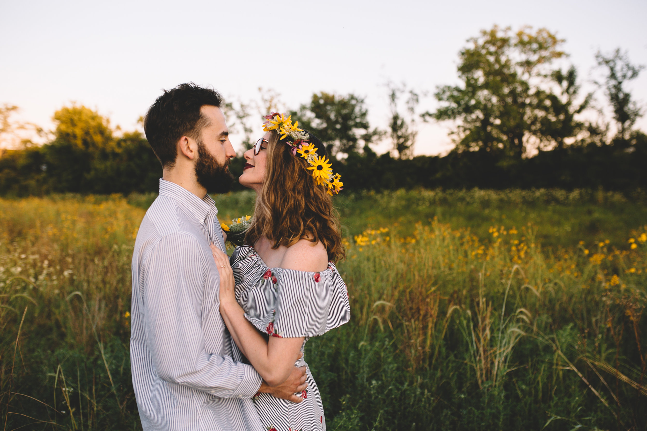 Golden Wildflower Field Engagement Photos Indianapolis, IN Again We Say Rejoice Photography  (10 of 83).jpg