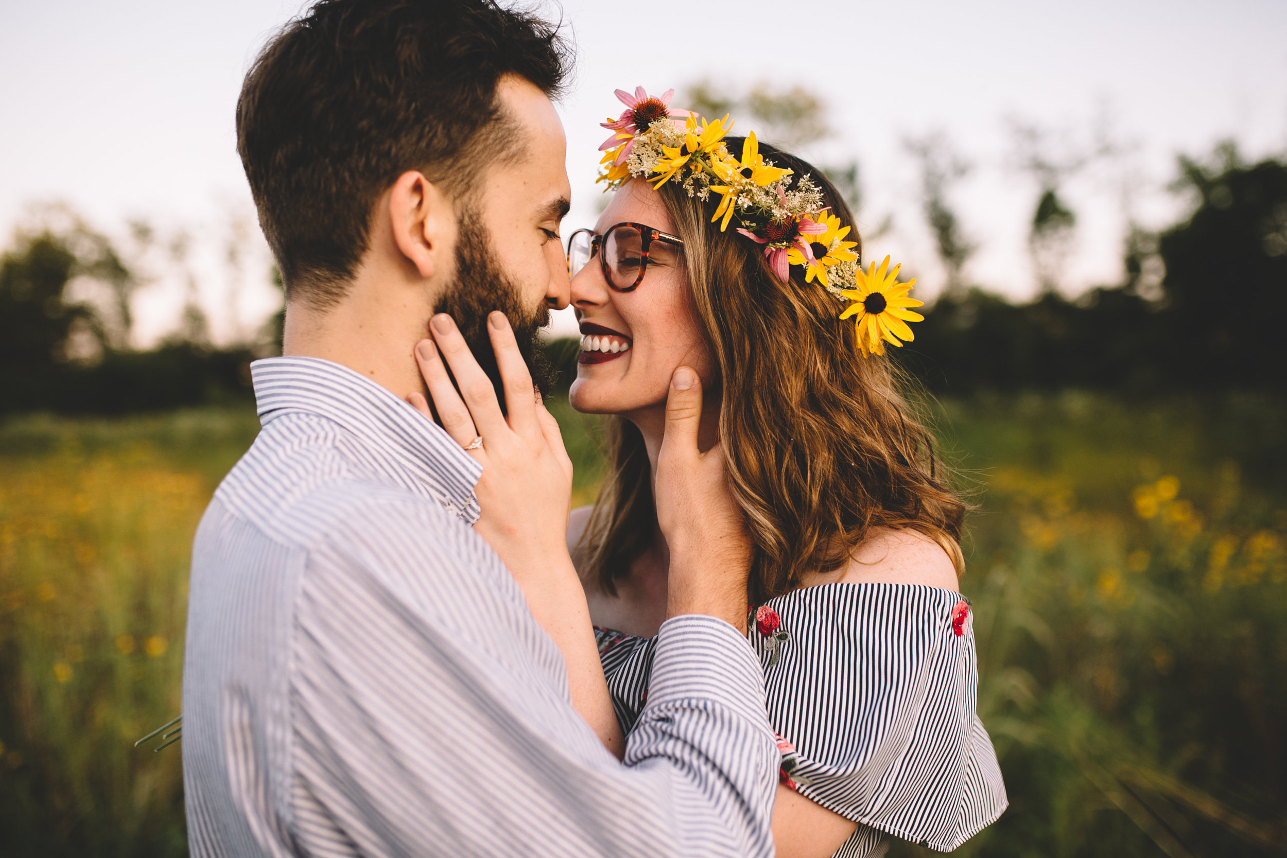 Golden Wildflower Field Engagement Photos Indianapolis, IN Again We Say Rejoice Photography  (12 of 83).jpg