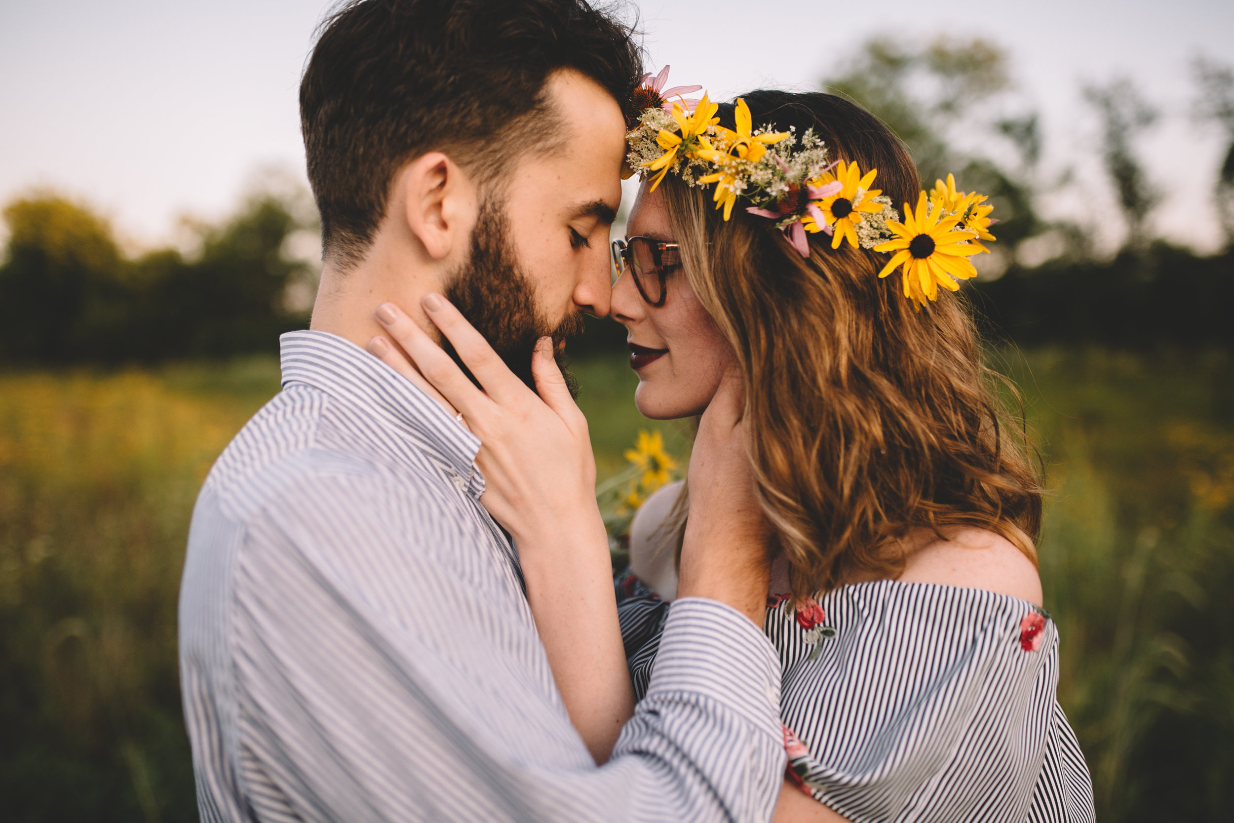 Golden Wildflower Field Engagement Photos Indianapolis, IN Again We Say Rejoice Photography  (13 of 83).jpg