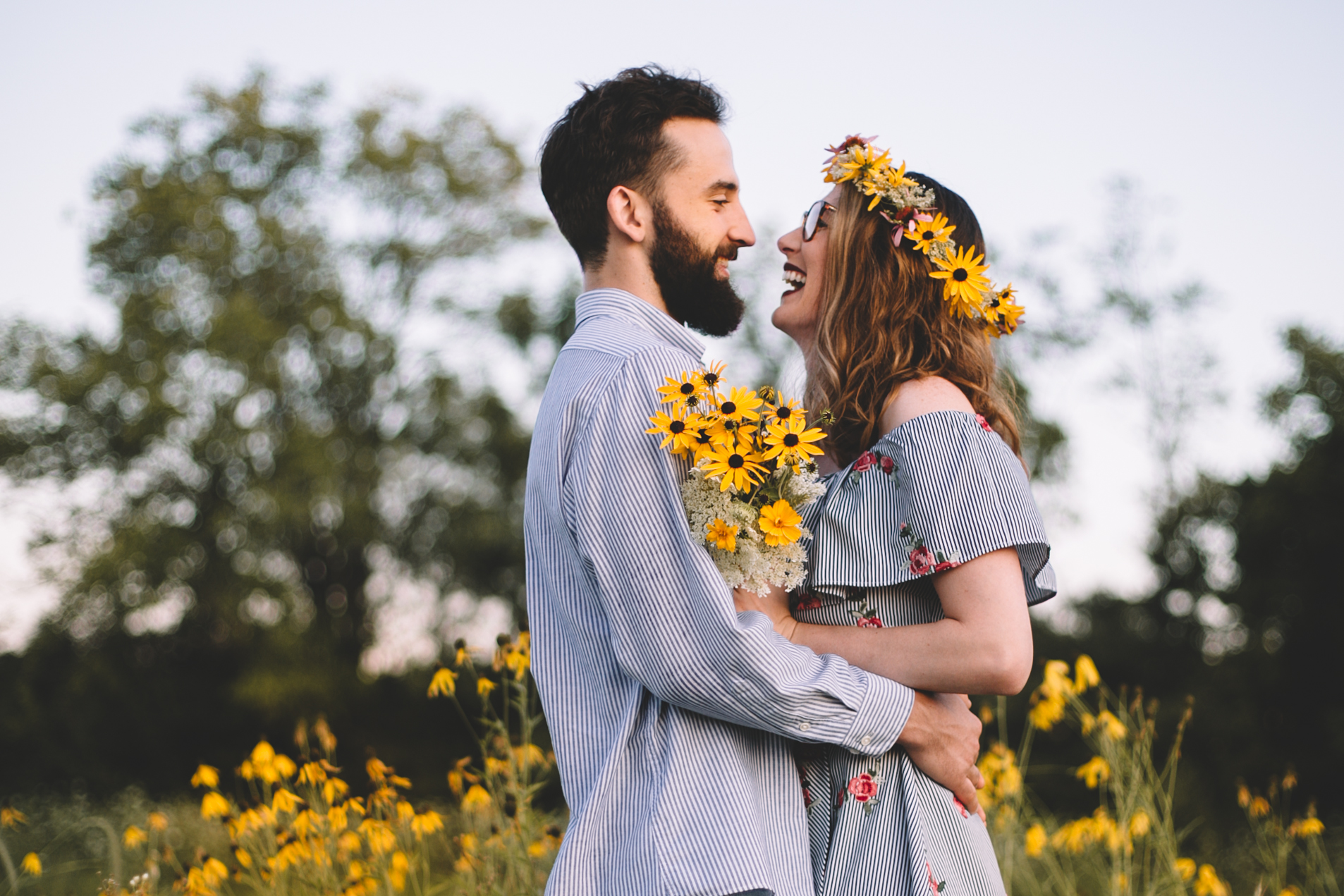 Golden Wildflower Field Engagement Photos Indianapolis, IN Again We Say Rejoice Photography  (15 of 83).jpg