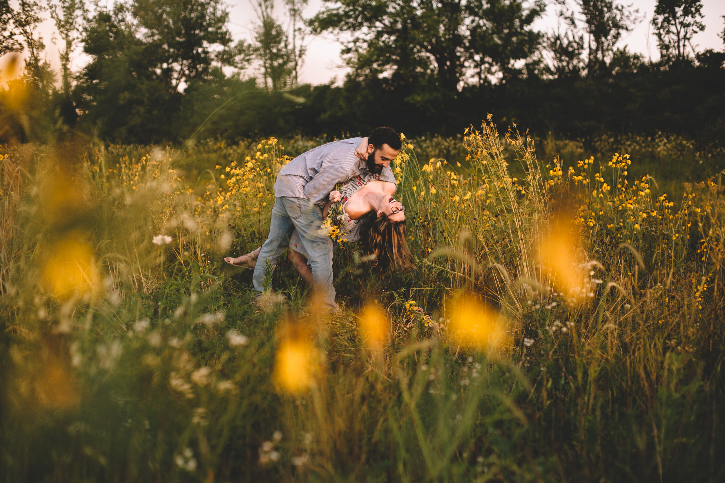 Golden Wildflower Field Engagement Photos Indianapolis, IN Again We Say Rejoice Photography  (21 of 83).jpg