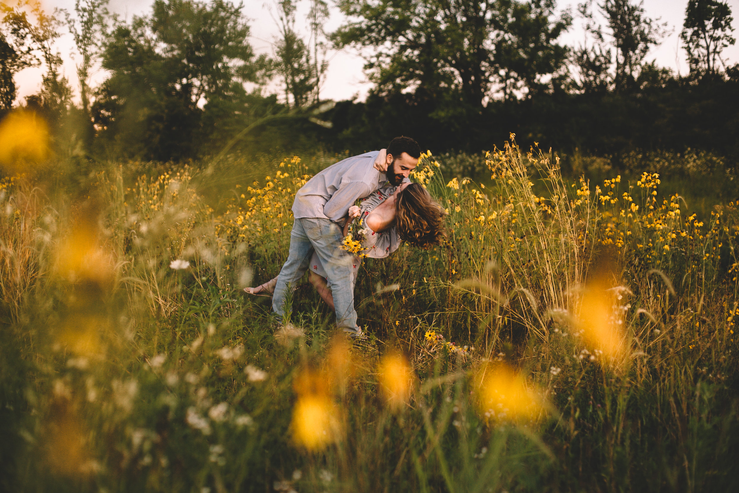 Golden Wildflower Field Engagement Photos Indianapolis, IN Again We Say Rejoice Photography  (22 of 83).jpg