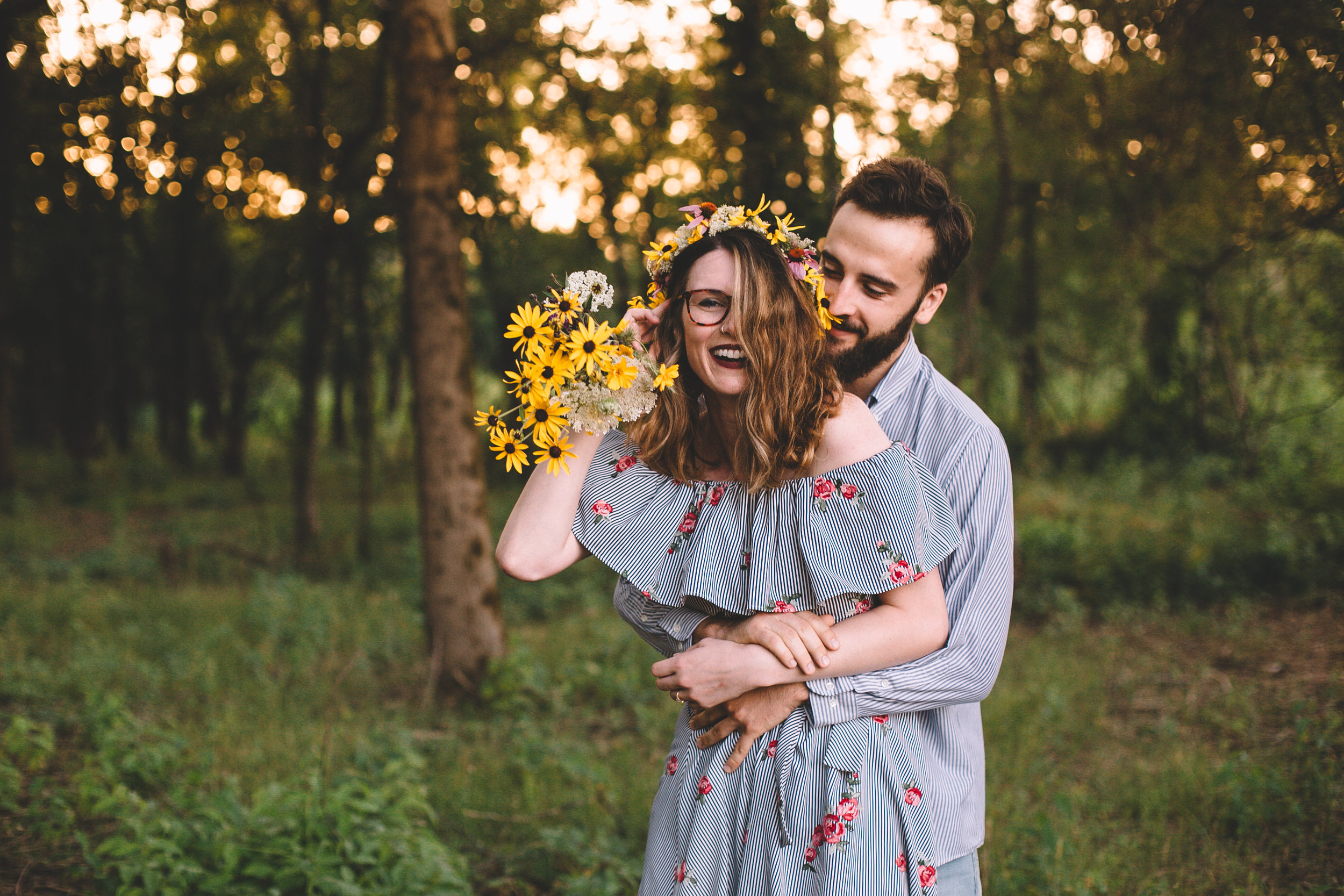 Golden Wildflower Field Engagement Photos Indianapolis, IN Again We Say Rejoice Photography  (25 of 83).jpg