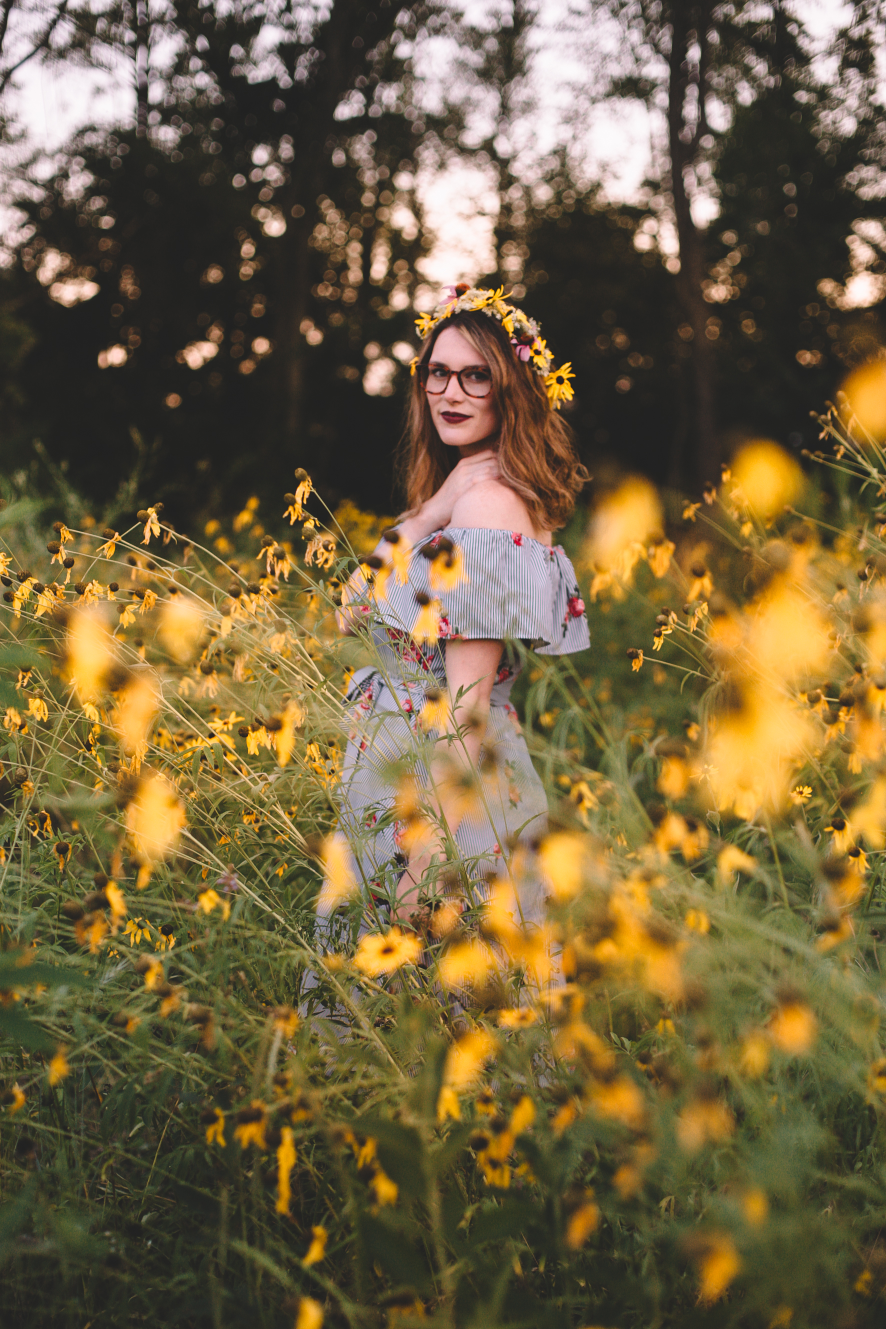 Golden Wildflower Field Engagement Photos Indianapolis, IN Again We Say Rejoice Photography  (50 of 83).jpg