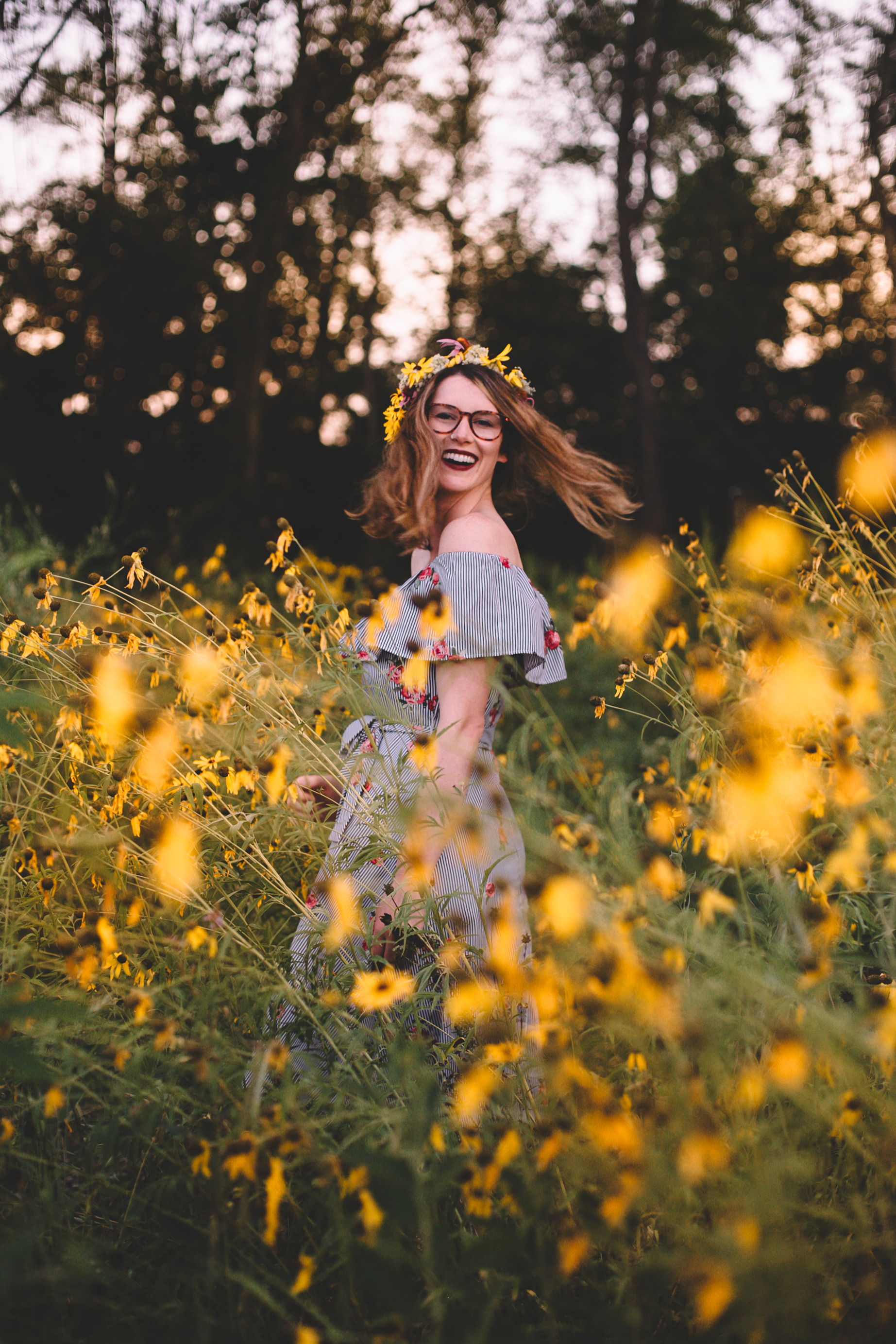 Golden Wildflower Field Engagement Photos Indianapolis, IN Again We Say Rejoice Photography  (51 of 83).jpg