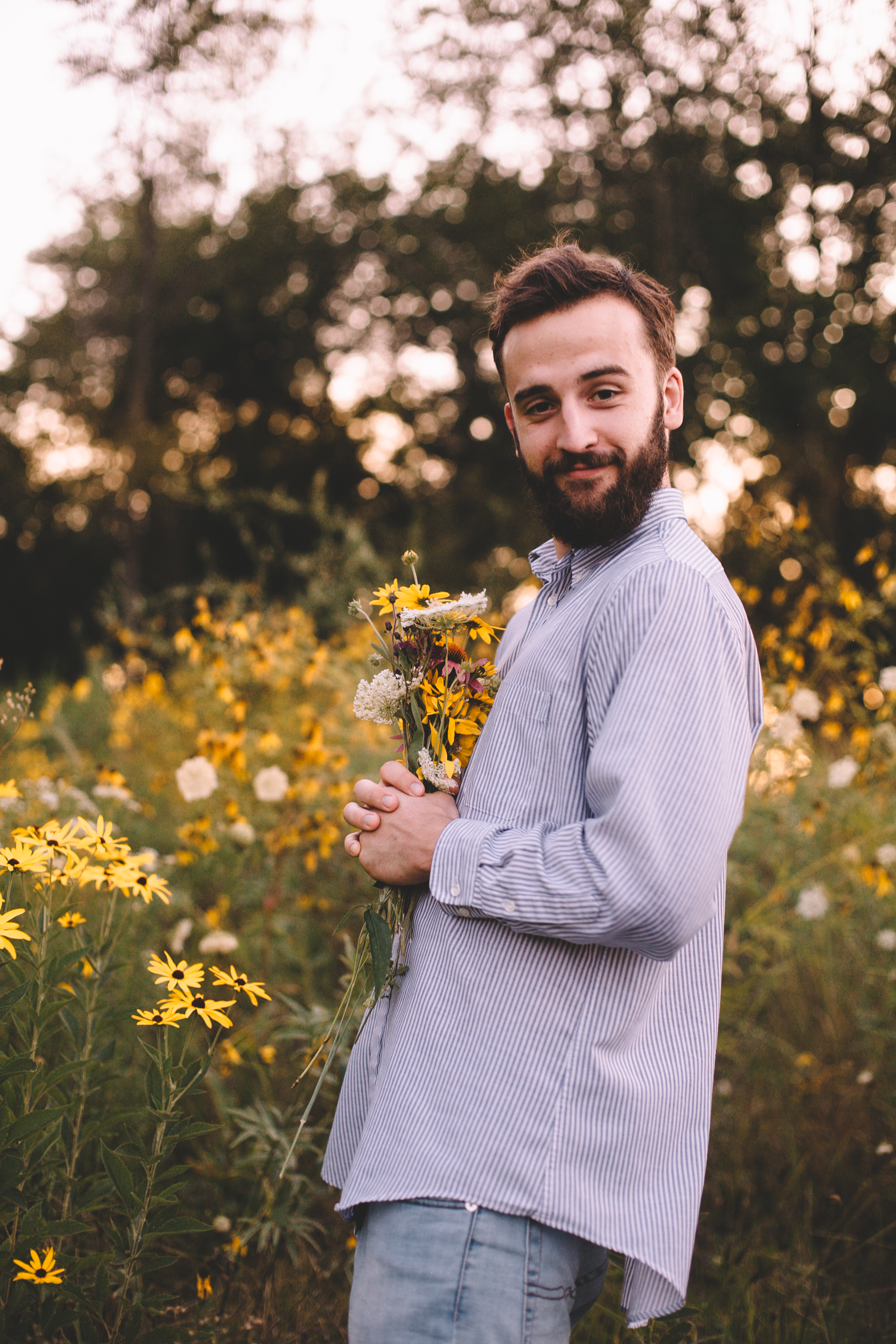 Golden Wildflower Field Engagement Photos Indianapolis, IN Again We Say Rejoice Photography  (53 of 83).jpg