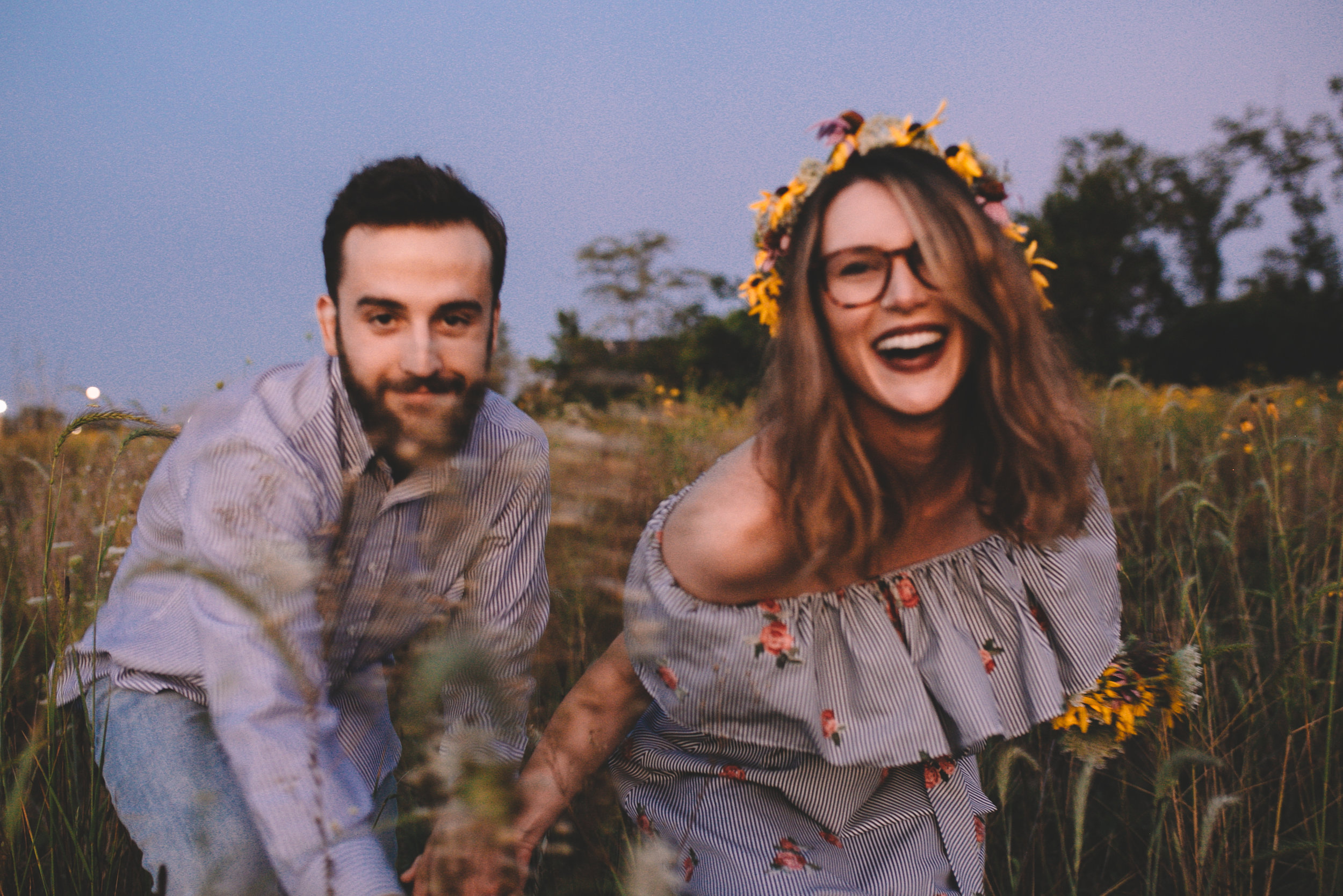 Golden Wildflower Field Engagement Photos Indianapolis, IN Again We Say Rejoice Photography  (69 of 83).jpg