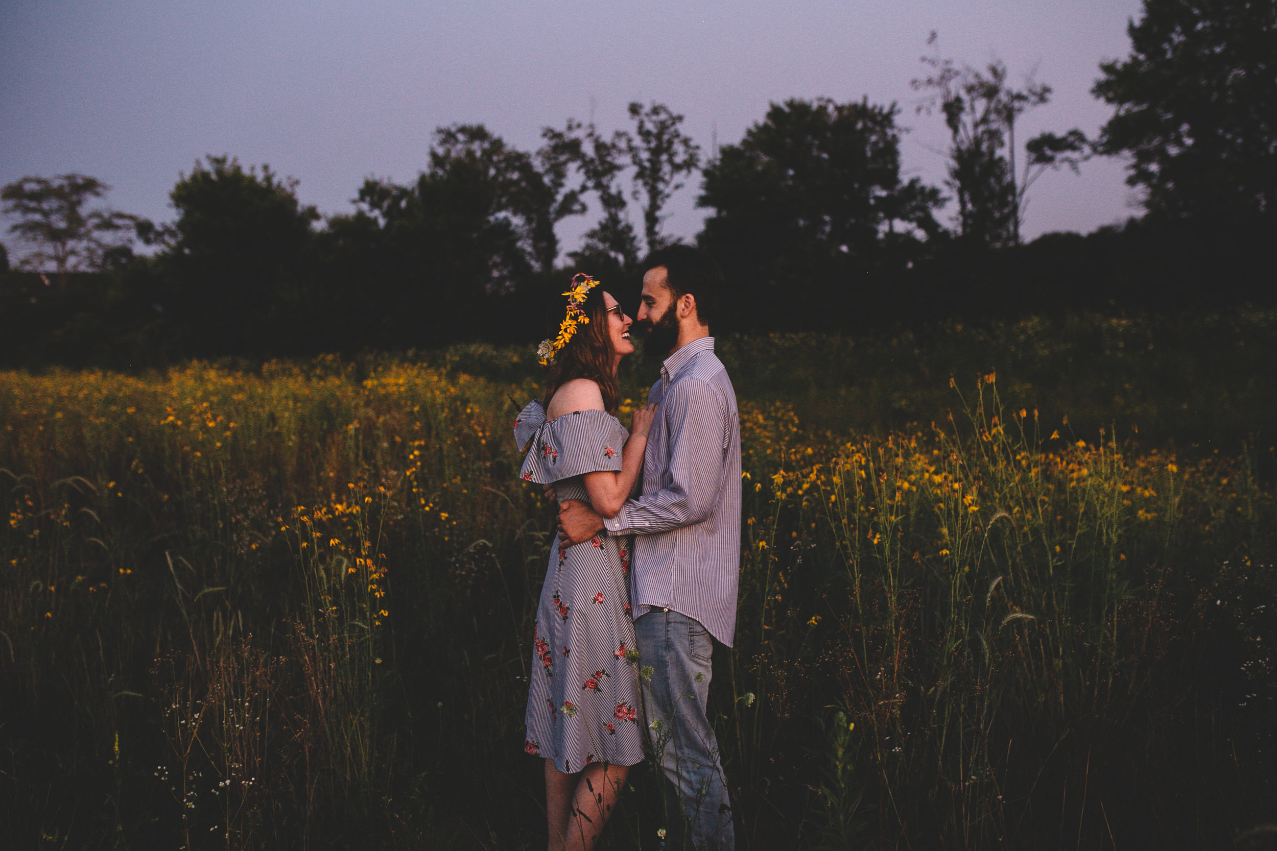 Golden Wildflower Field Engagement Photos Indianapolis, IN Again We Say Rejoice Photography  (72 of 83).jpg