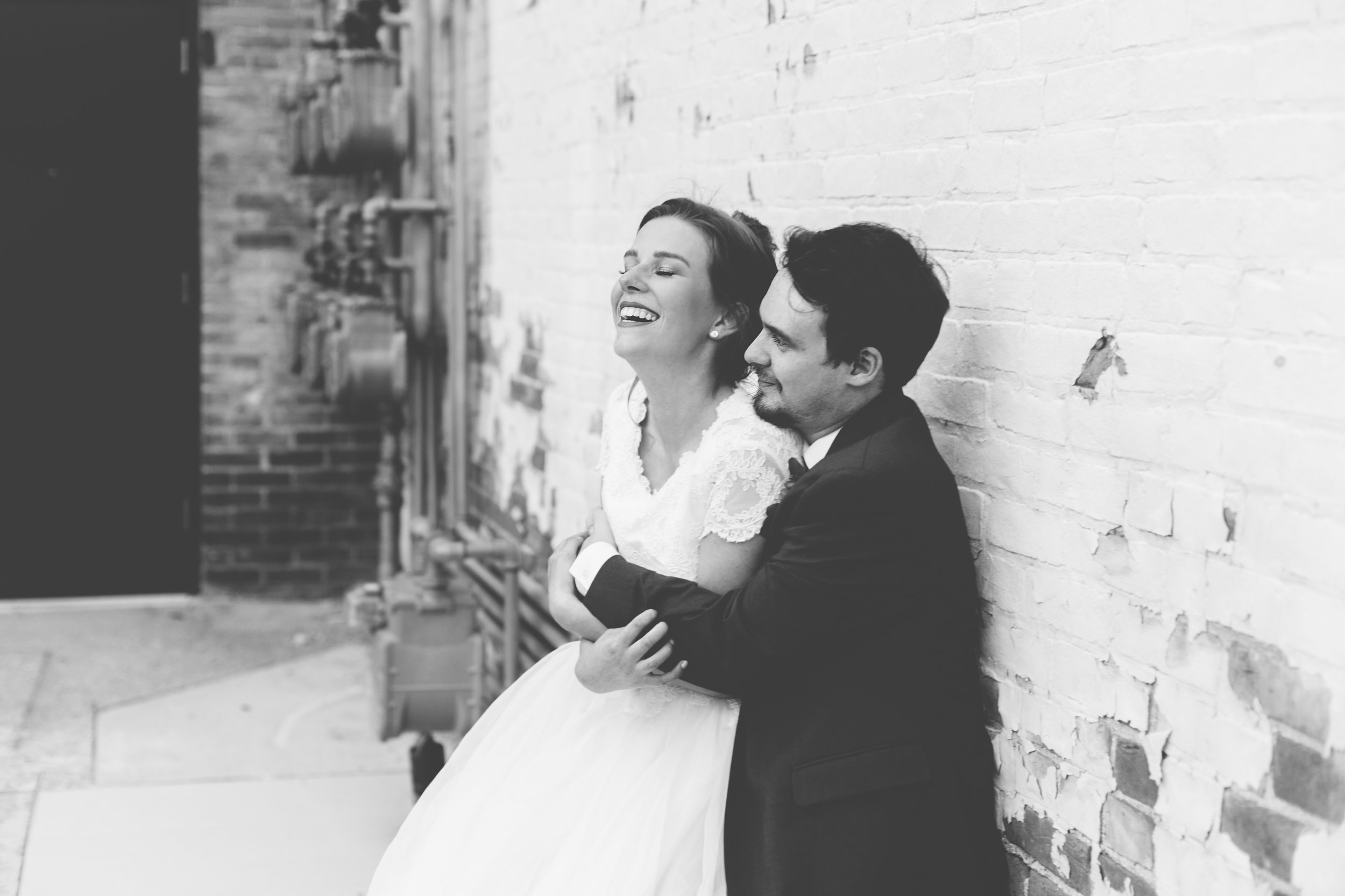 Urban Distressed Brick Wall Bridal Portraits Again We Say Rejoice Photography (6 of 18).jpg