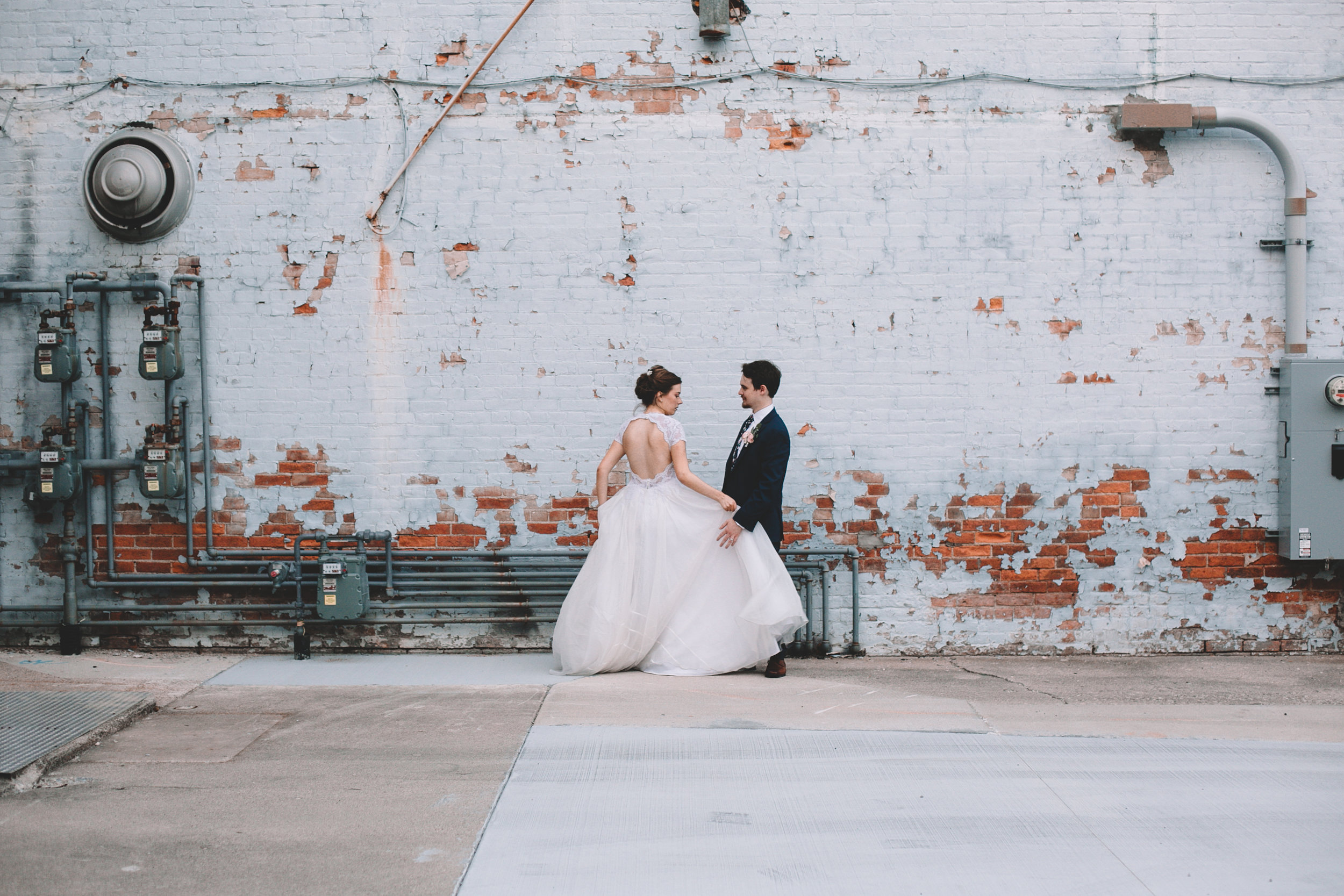 Urban Distressed Brick Wall Bridal Portraits Again We Say Rejoice Photography (8 of 18).jpg