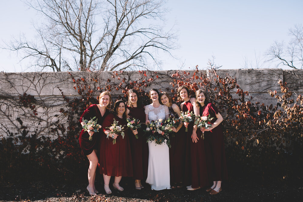 Bride, Bridesmaids, Groom Indiana Wedding Photography Again We Say Rejoice Photography (12 of 33).jpg