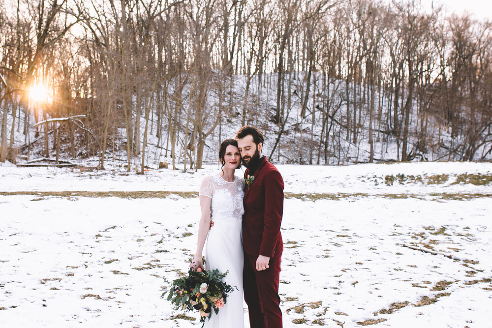 Bride + Groom Portraits in the Snow - Again We Say Rejoice Photography (12 of 53).jpg