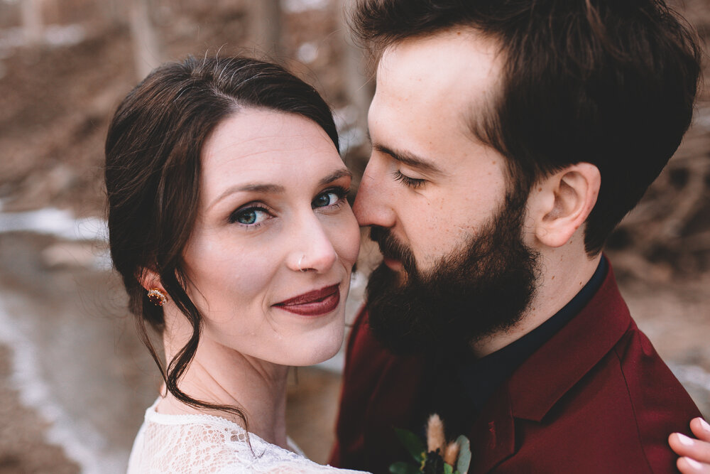 Bride + Groom Portraits in the Snow - Again We Say Rejoice Photography (29 of 53).jpg