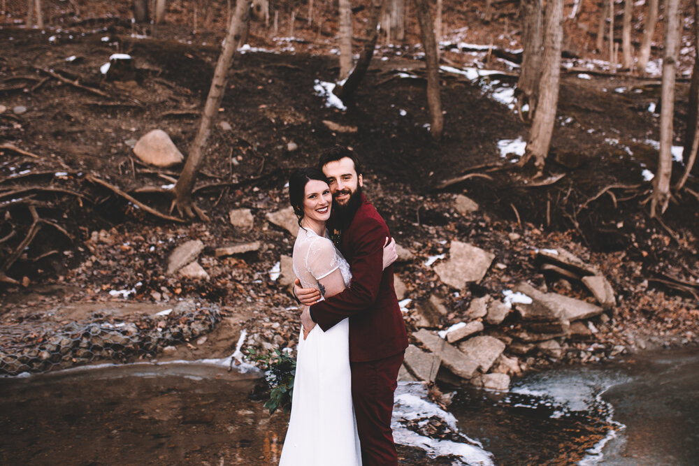 Bride + Groom Portraits in the Snow - Again We Say Rejoice Photography (37 of 53).jpg