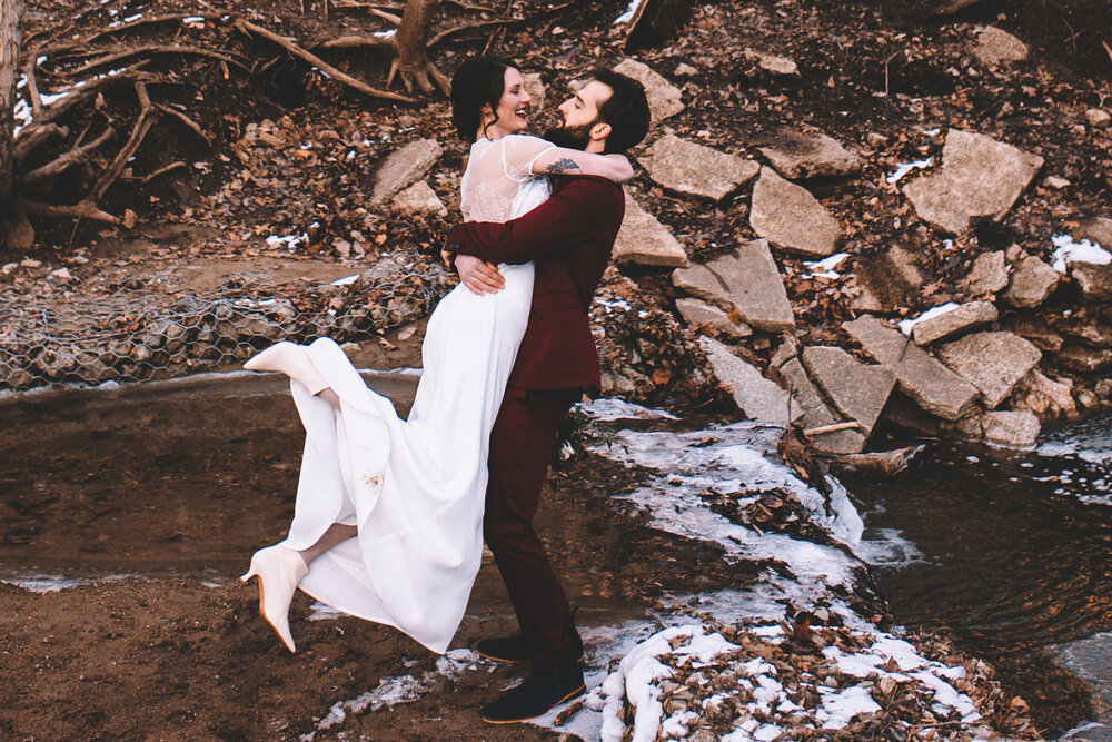 Bride + Groom Portraits in the Snow - Again We Say Rejoice Photography (43 of 53).jpg